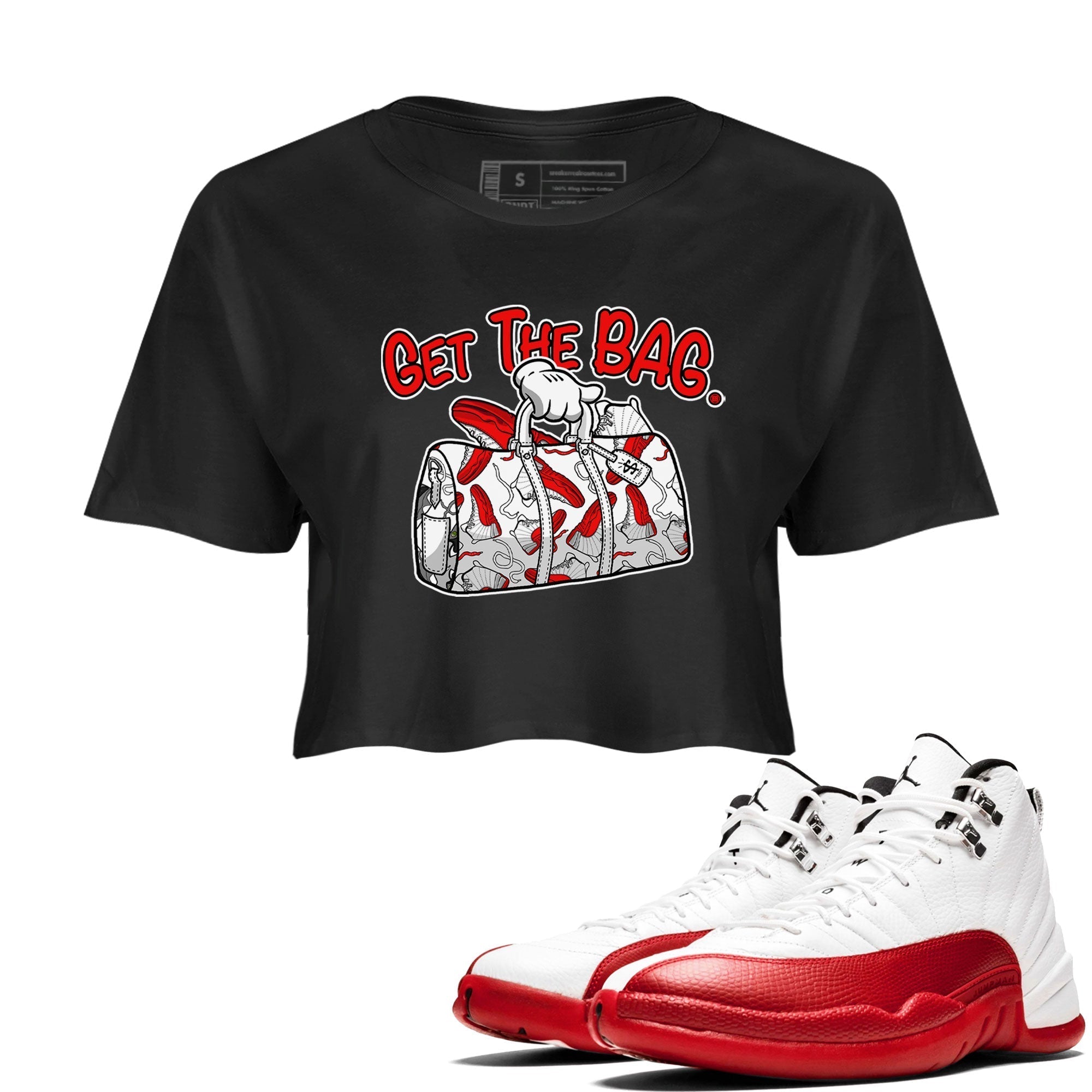 Get The Bag snkmatch Women's Top - Air Jordan 12 Cherry