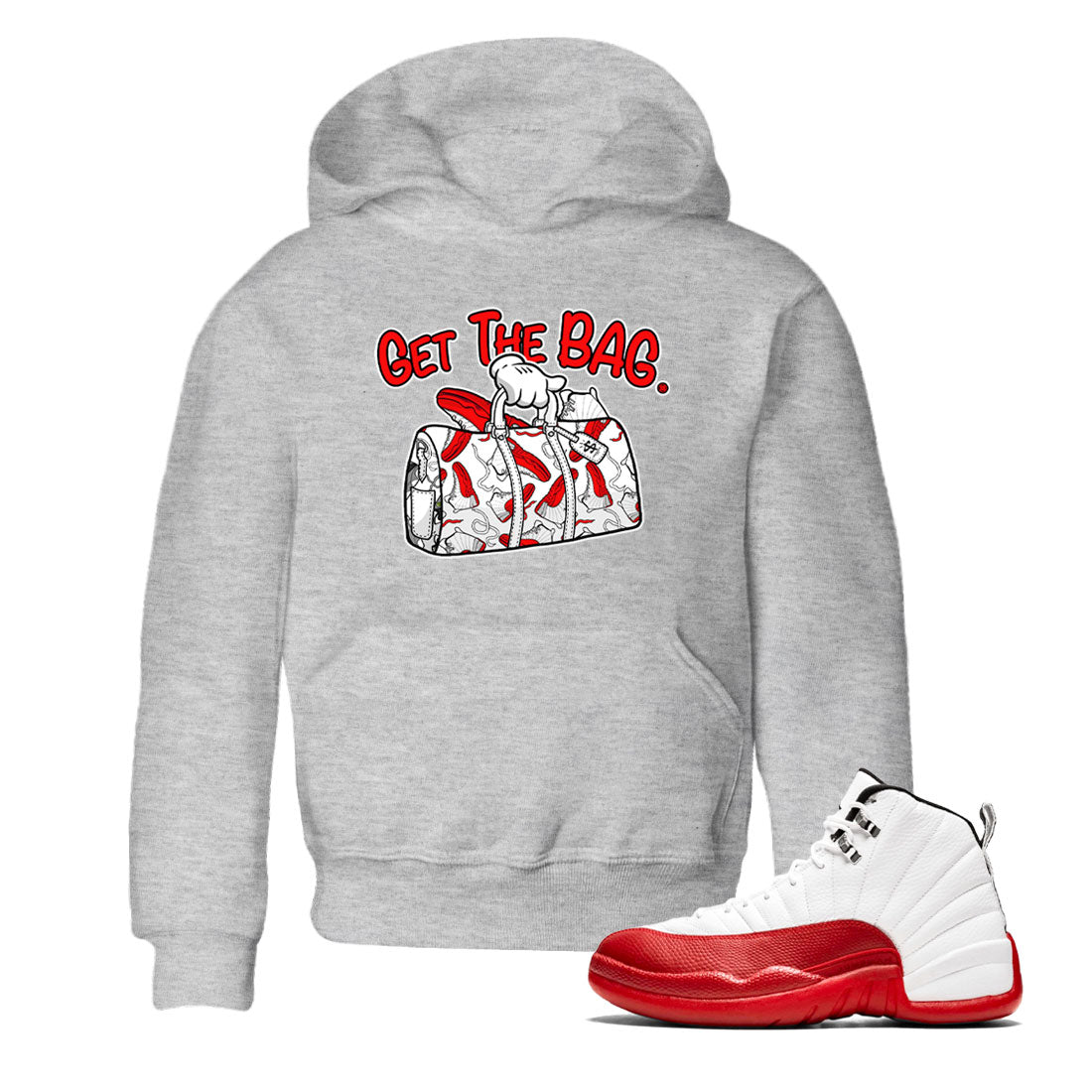 Get The Bag snkmatch Tee Kids - Air Jordan 12 Cherry