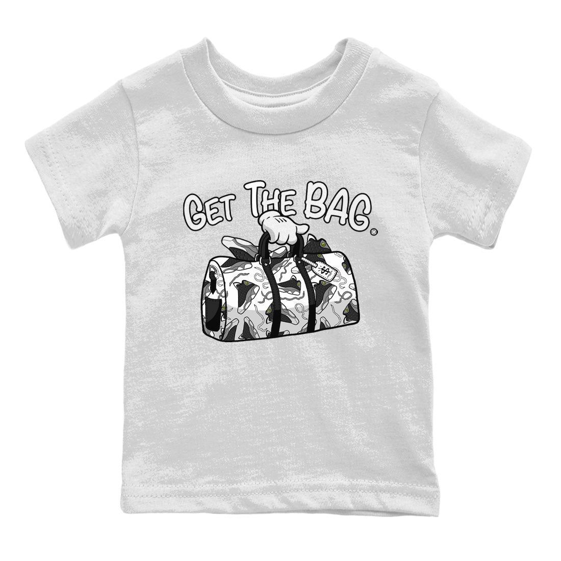 Get The Bag Kids Tops - Air Jordan 13 Black Flint
