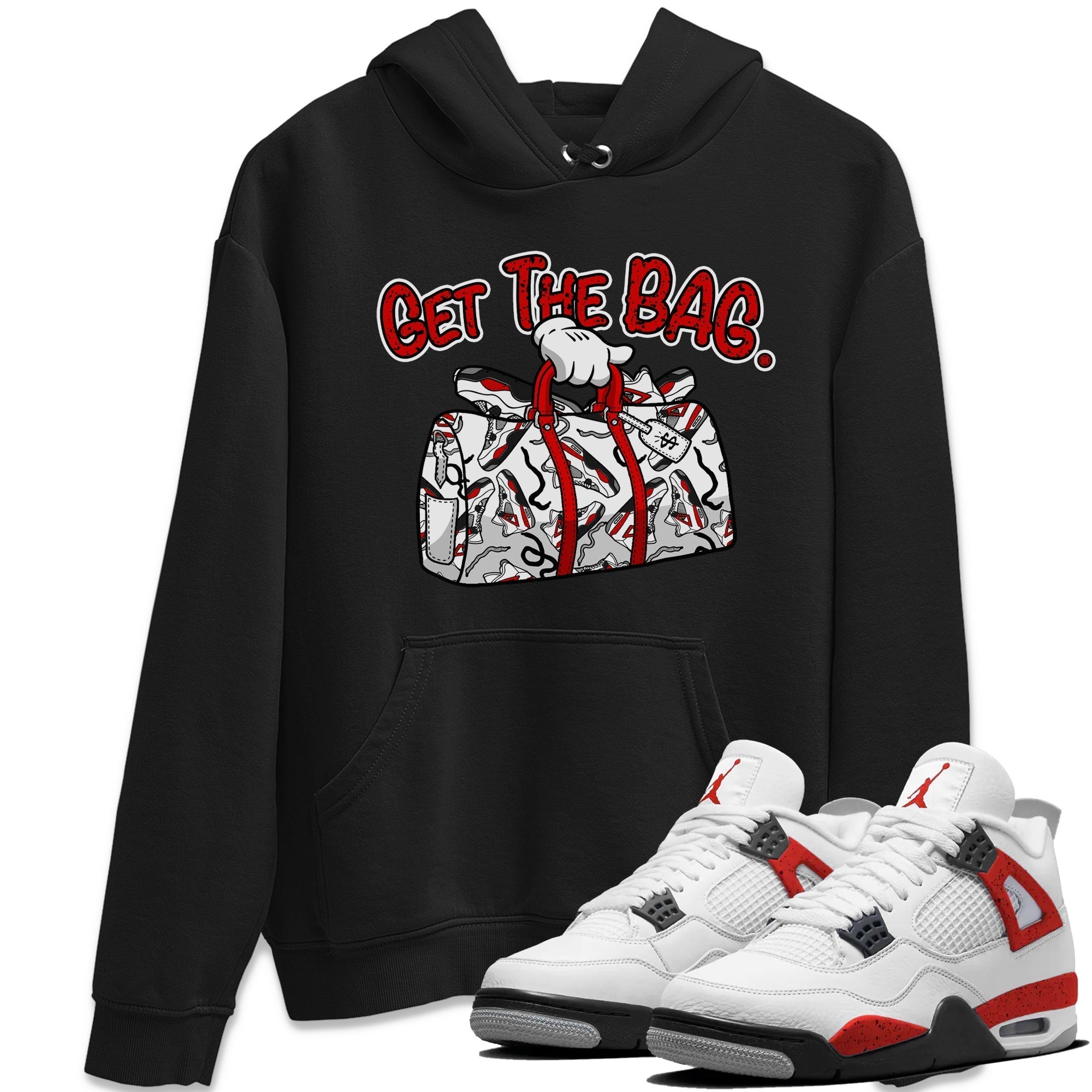 Get The Bag Unisex Tops - Air Jordan 4 Red Cement