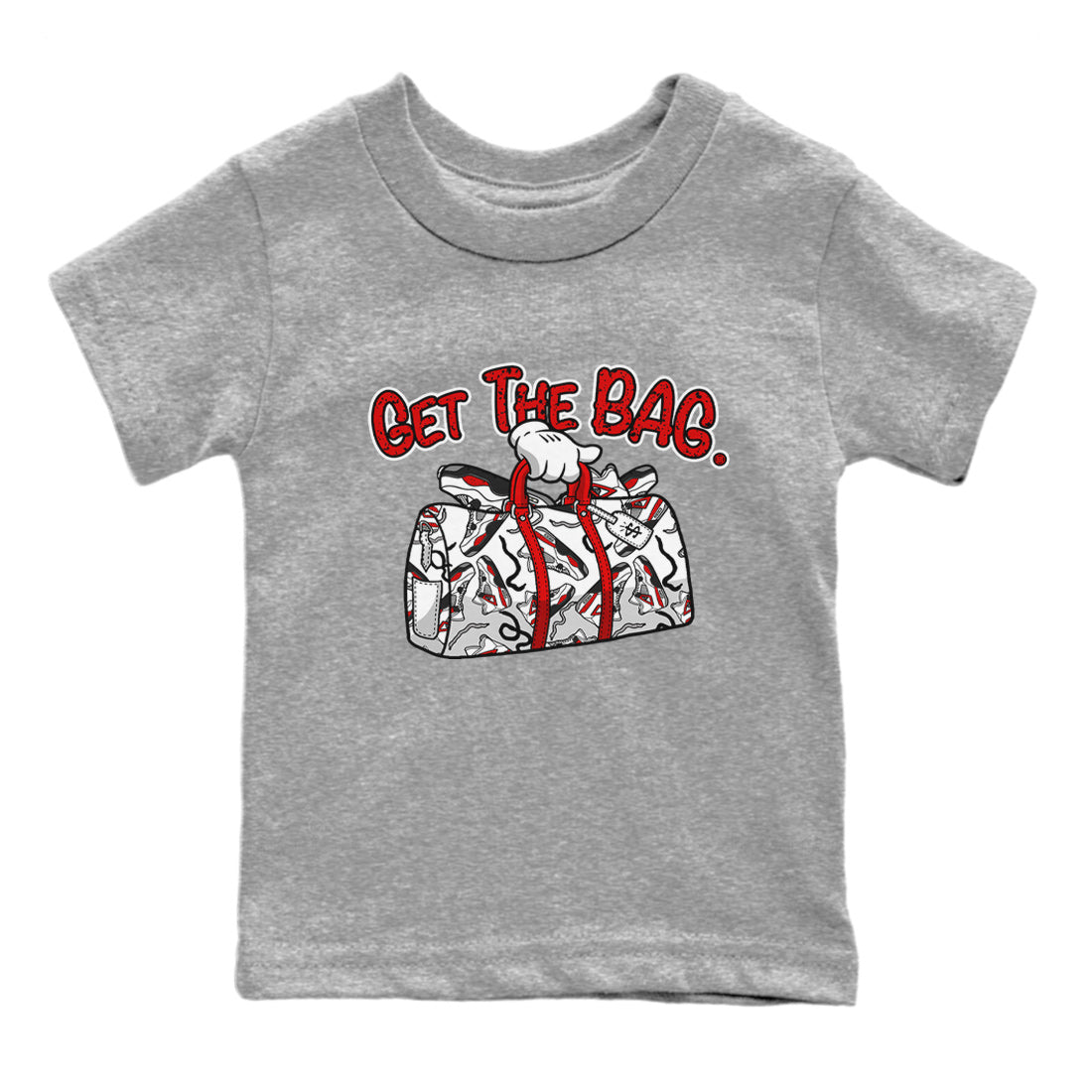 Get The Bag Kids Tops - Air Jordan 4 Red Cement