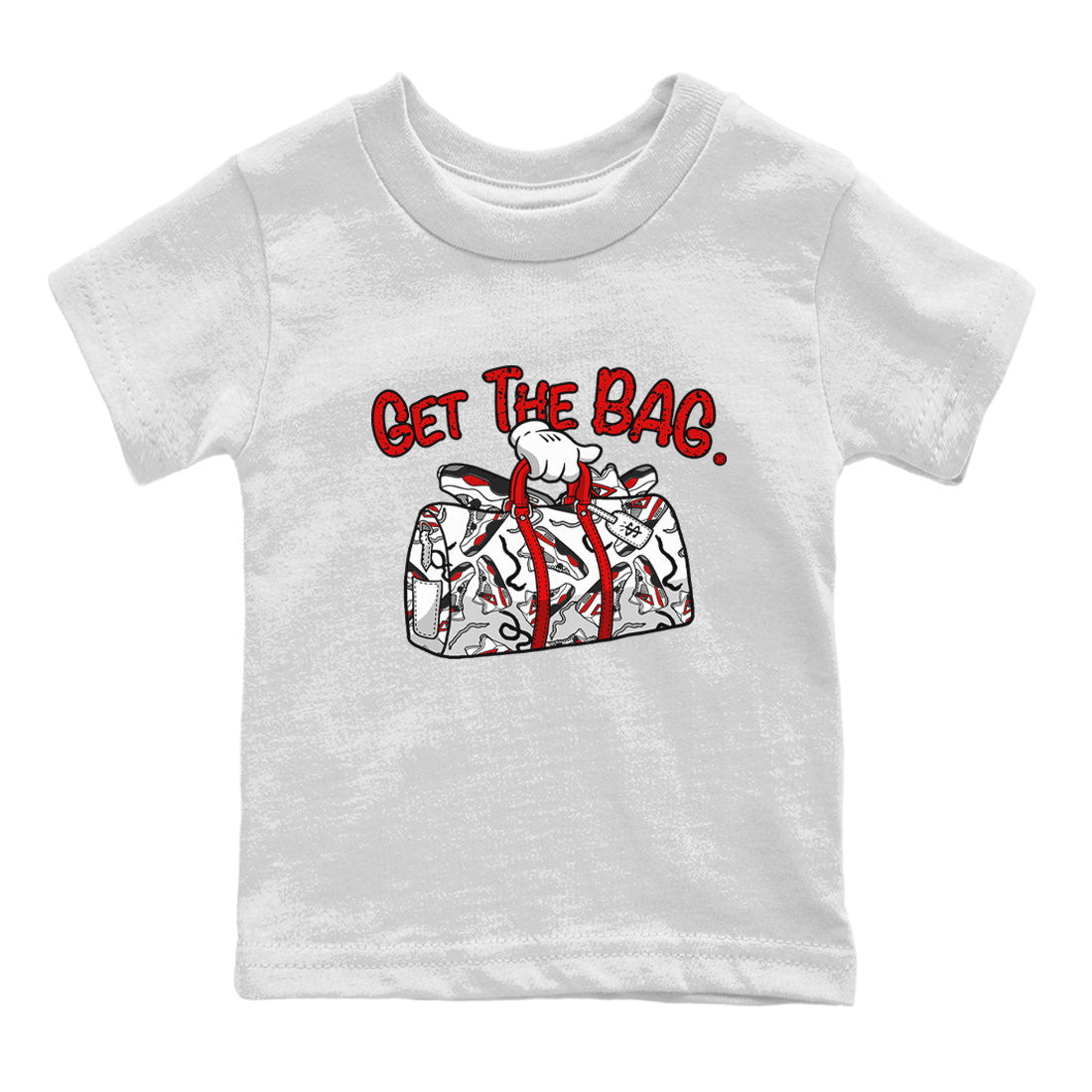 Get The Bag Kids Tops - Air Jordan 4 Red Cement