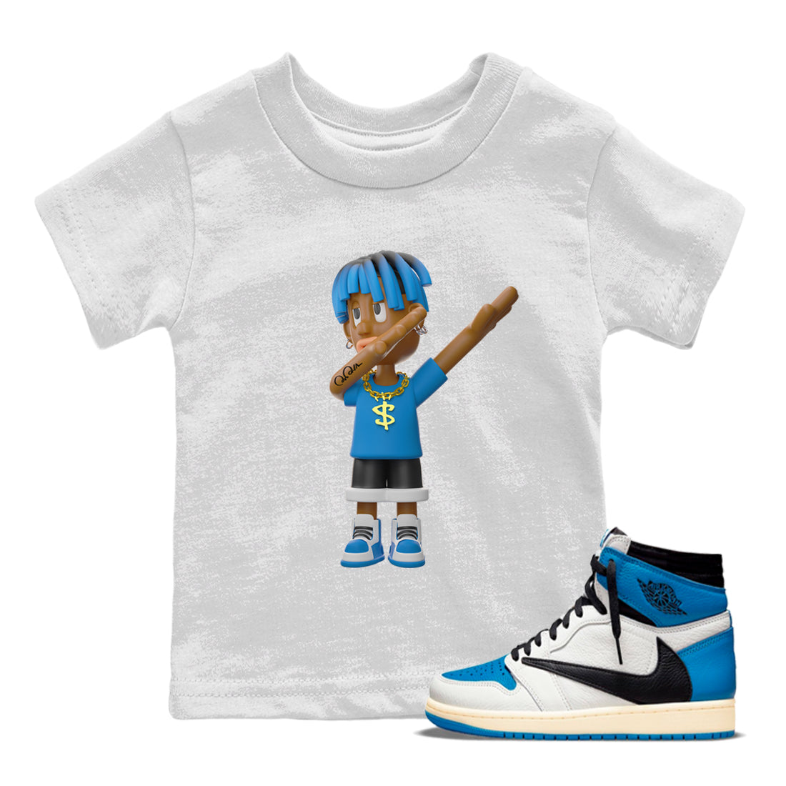 Get'em Boy Kids Tops - Air Jordan 1 Travis Scott Fragment