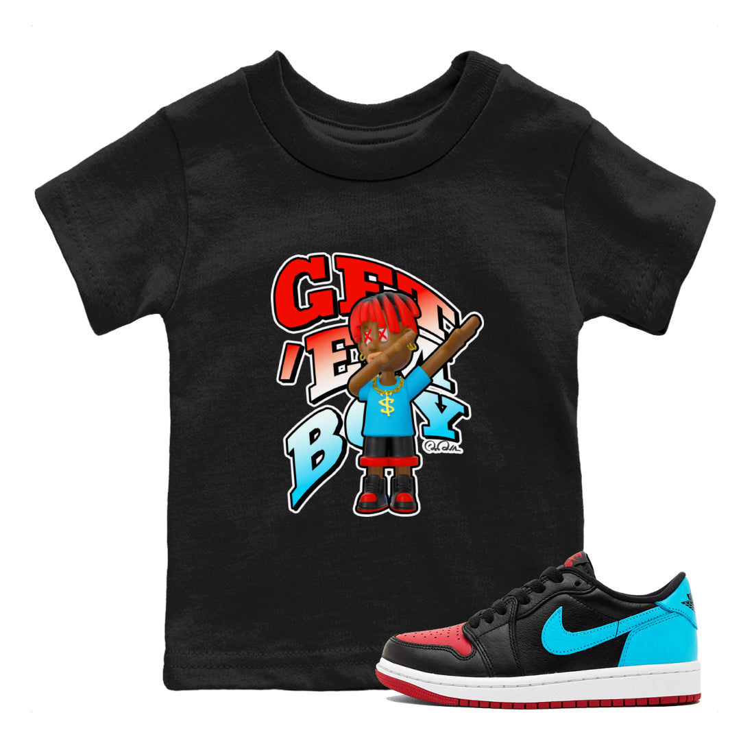 Get'em Boy Kids Tops - Air Jordan 1 UNC to Chicago