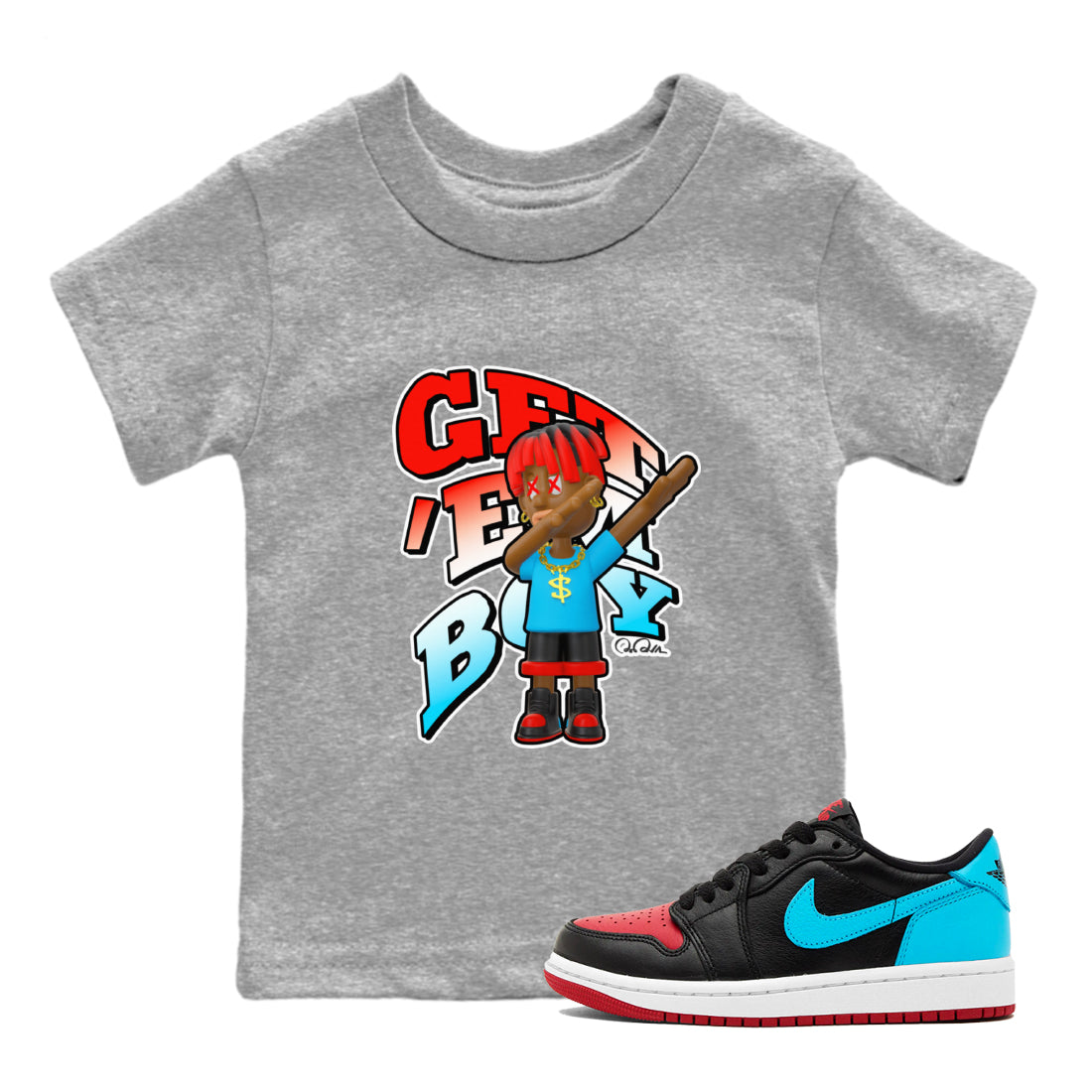 Get'em Boy Kids Tops - Air Jordan 1 UNC to Chicago