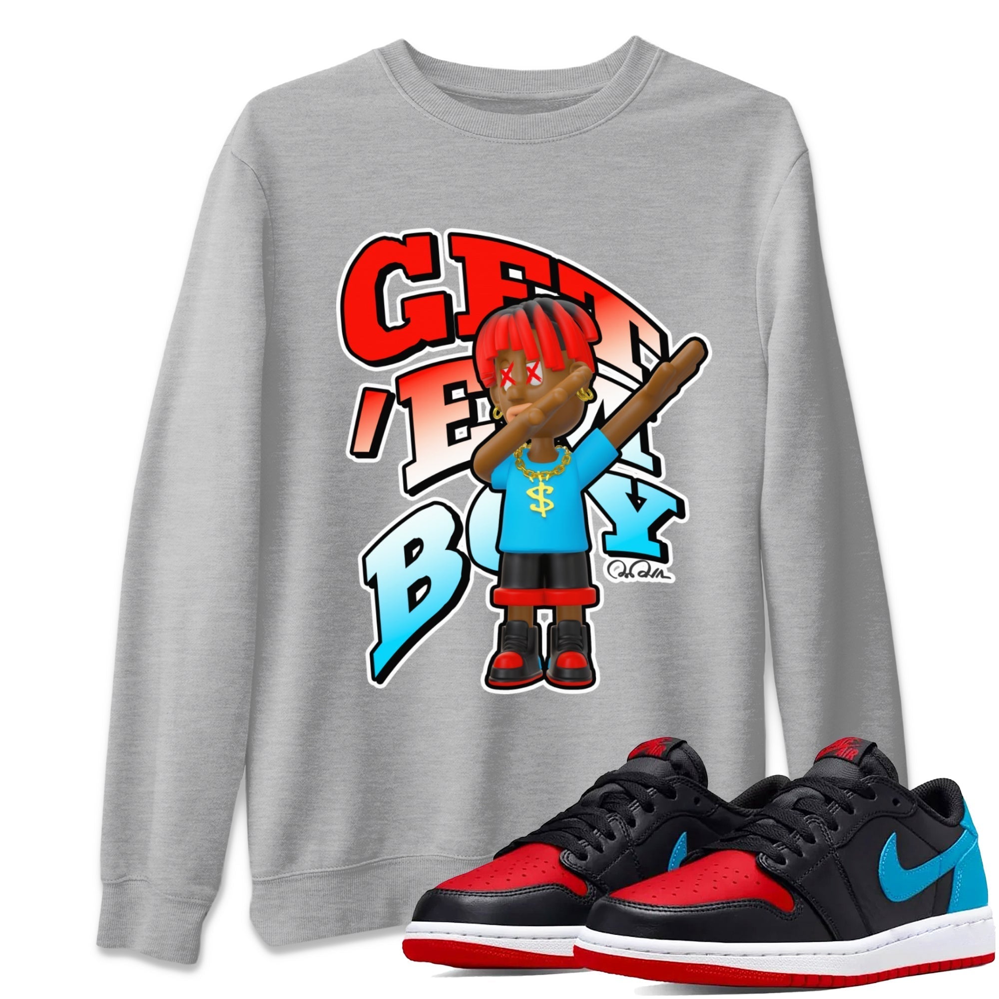 Get'em Boy Unisex Tops - Air Jordan 1 UNC to Chicago