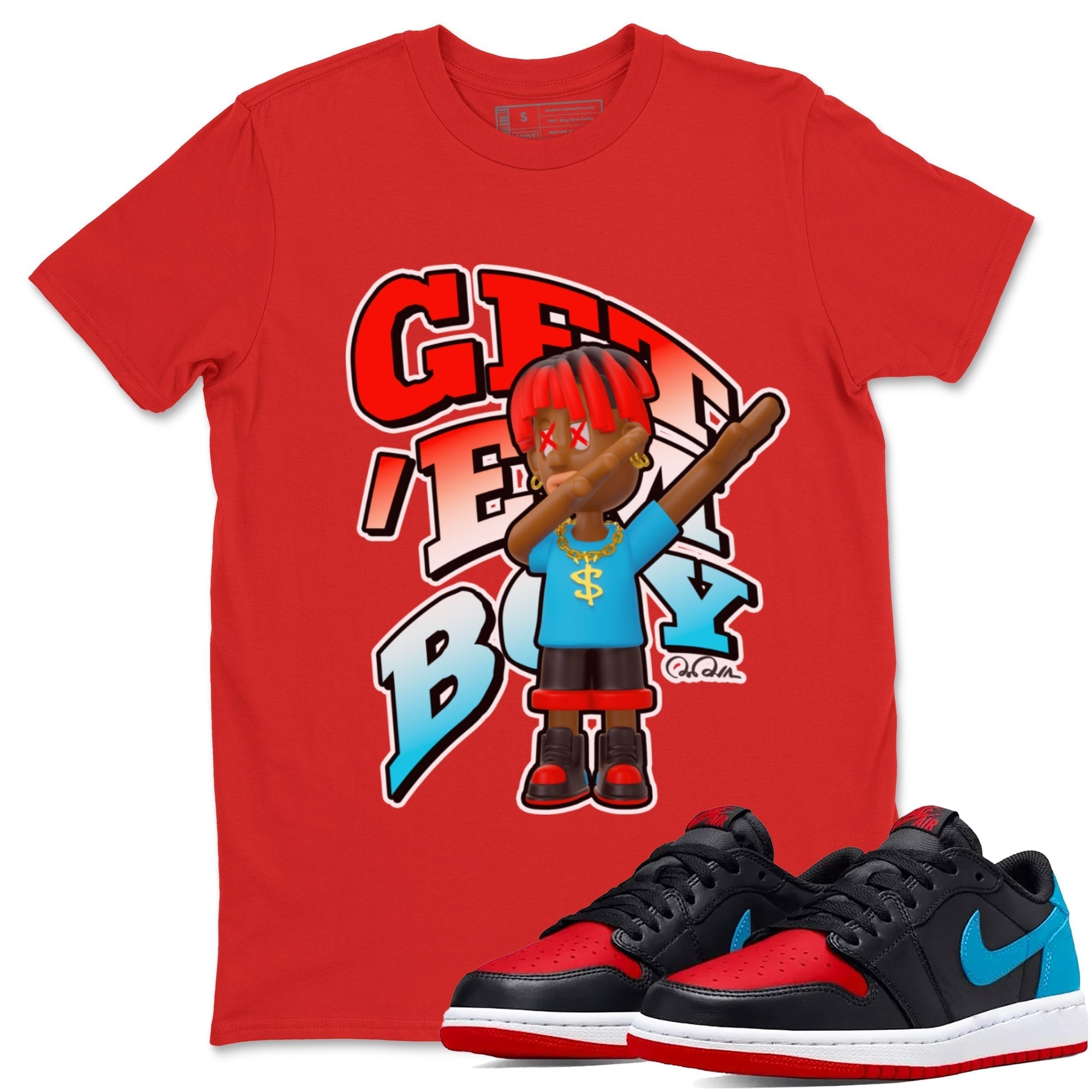 Get'em Boy Unisex Tops - Air Jordan 1 UNC to Chicago