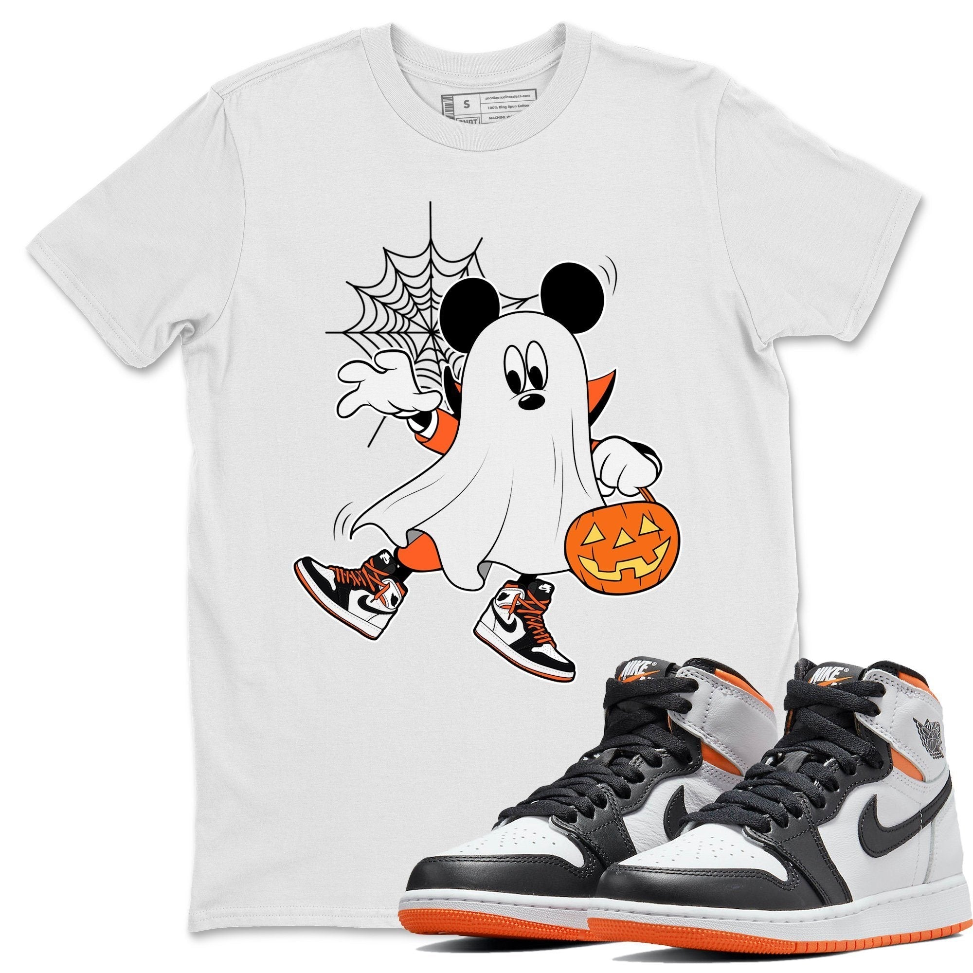 Ghost Mouse Unisex Tops - Air Jordan 1 Electro Orange