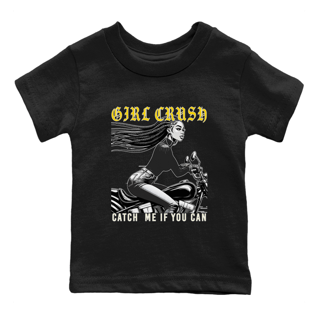 Girl Crash snkmatch Tees Kids - Air Jordan 4 Vivid Sulfur