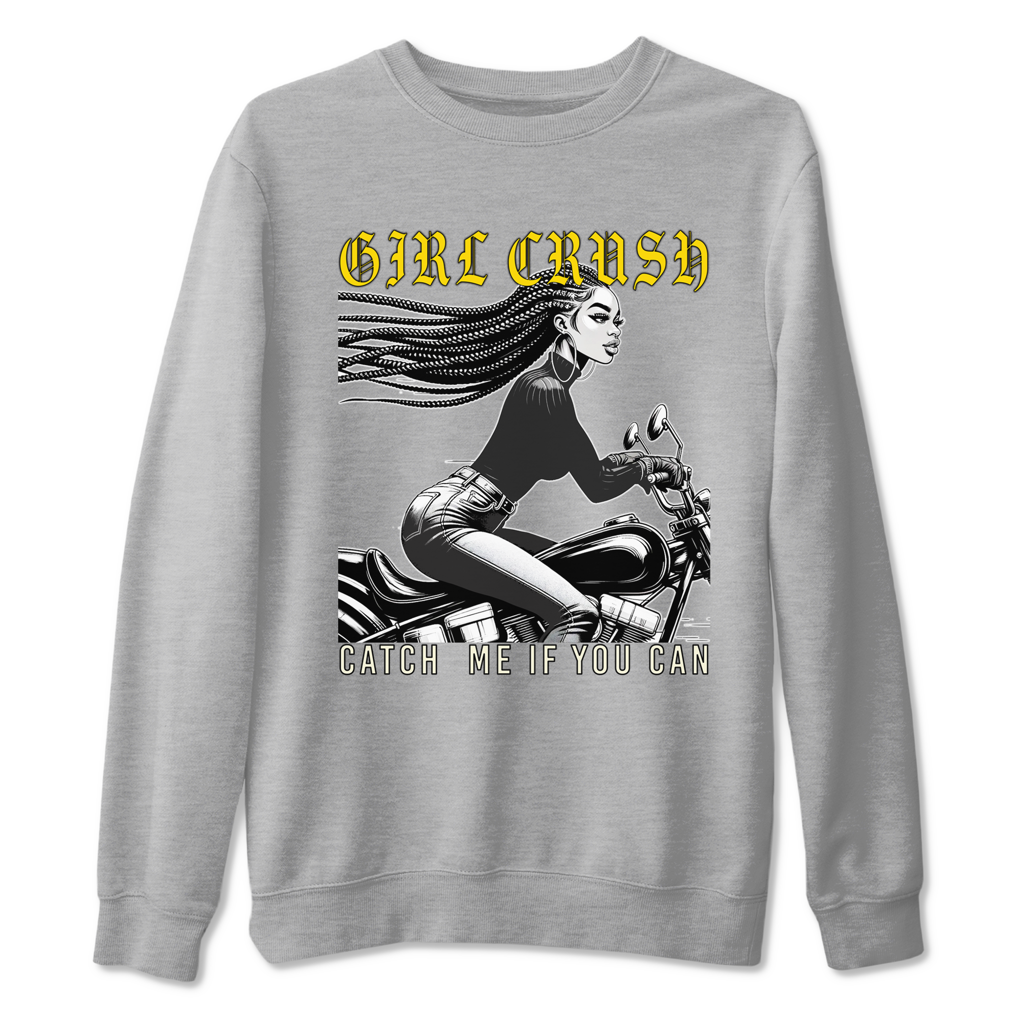 Girl Crash snkmatch Tees - Air Jordan 4 Vivid Sulfur