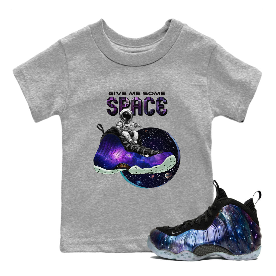 Give Me Some Space snkmatch Tees Kids - Air Foamposite One Galaxy