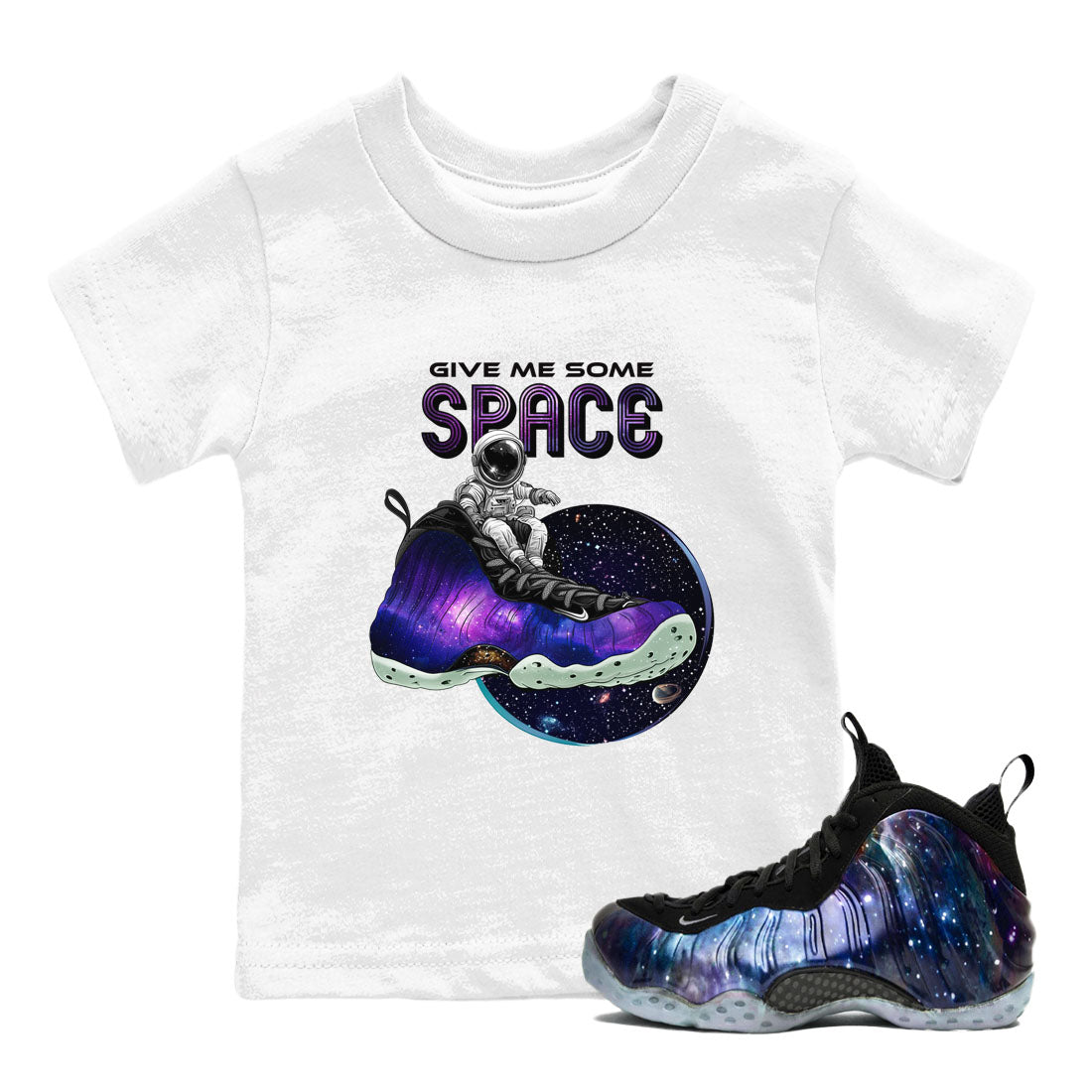 Give Me Some Space snkmatch Tees Kids - Air Foamposite One Galaxy