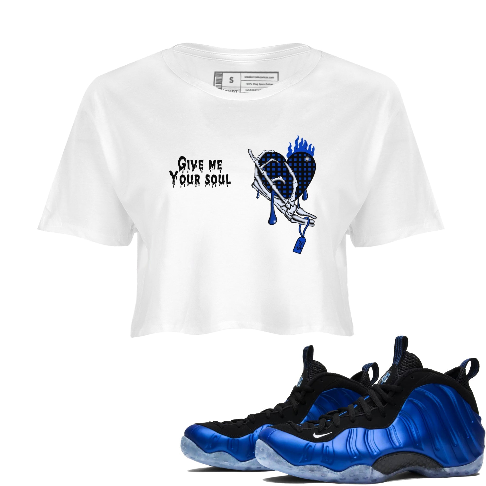 Give Me Your Soul snkmatch Women's Top - Air Foamposite One Royal