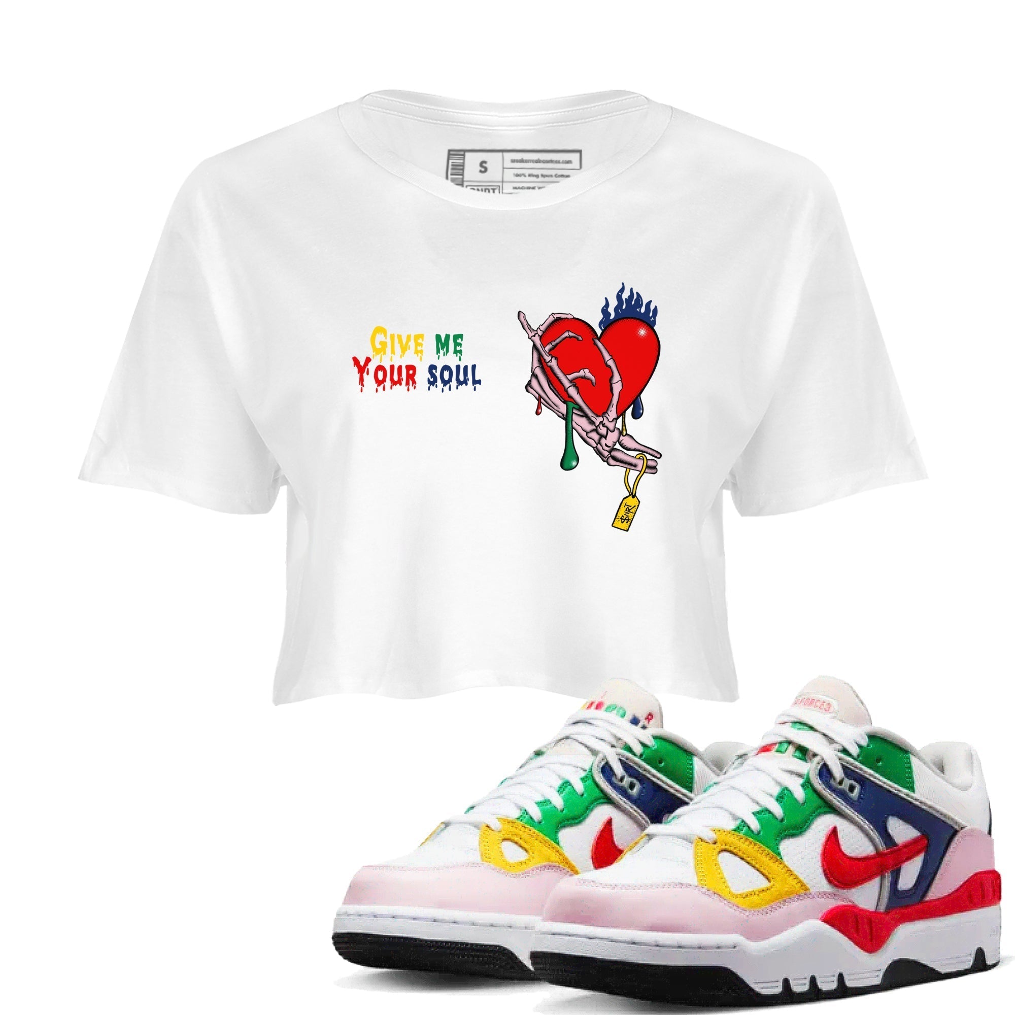 Give Me Your Soul snkmatch Women's Top - Air Force 3 Blue Void and Tour Yellow