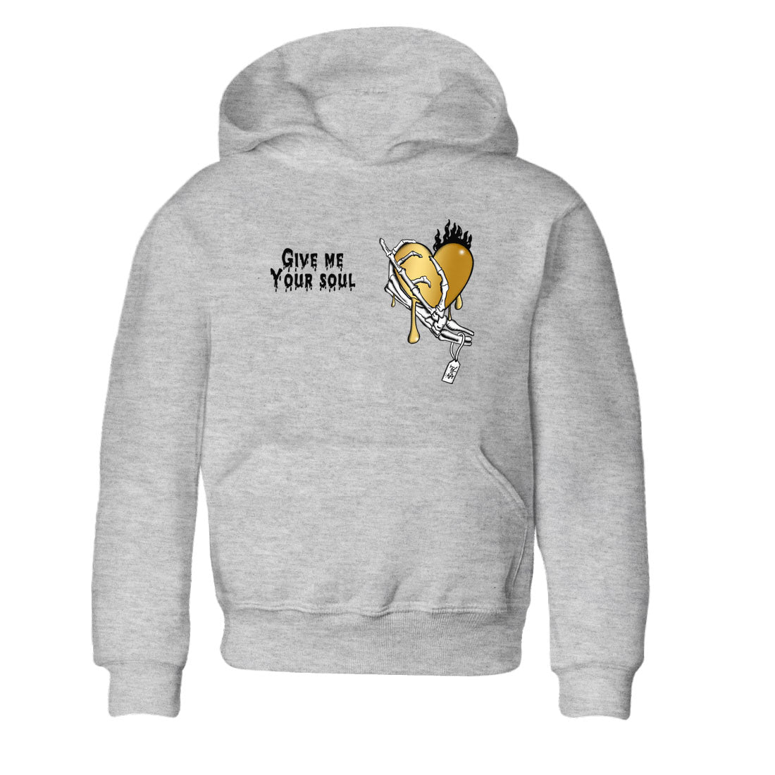 Give Me Your Soul snkmatch Tees Kids - Air Jordan 1 Black Metallic Gold