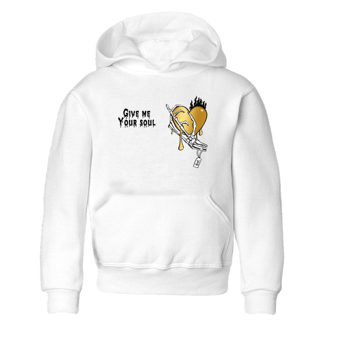 Give Me Your Soul snkmatch Tees Kids - Air Jordan 1 Black Metallic Gold
