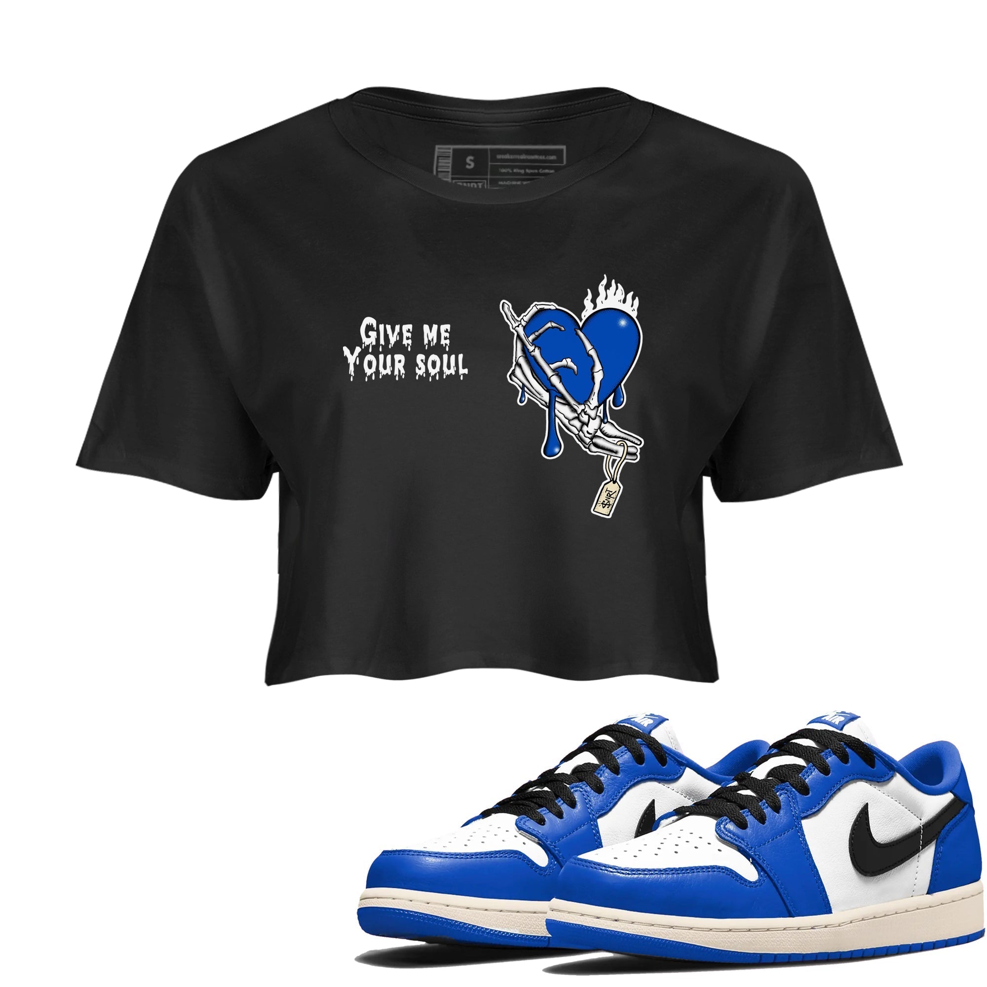 Give Me Your Soul snkmatch Women's Top - Air Jordan 1 Game Royal