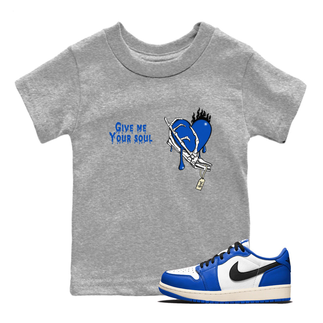 Give Me Your Soul snkmatch Tees Kids - Air Jordan 1 Game Royal
