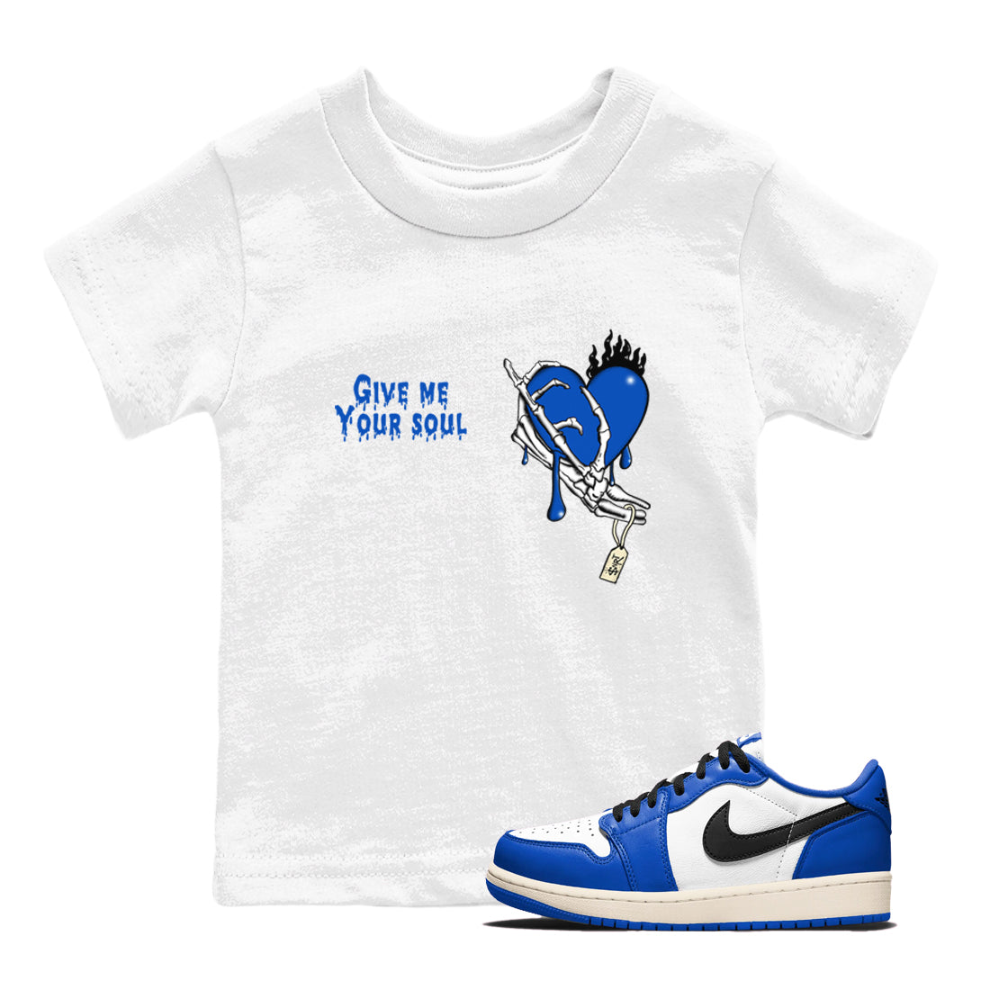 Give Me Your Soul snkmatch Tees Kids - Air Jordan 1 Game Royal