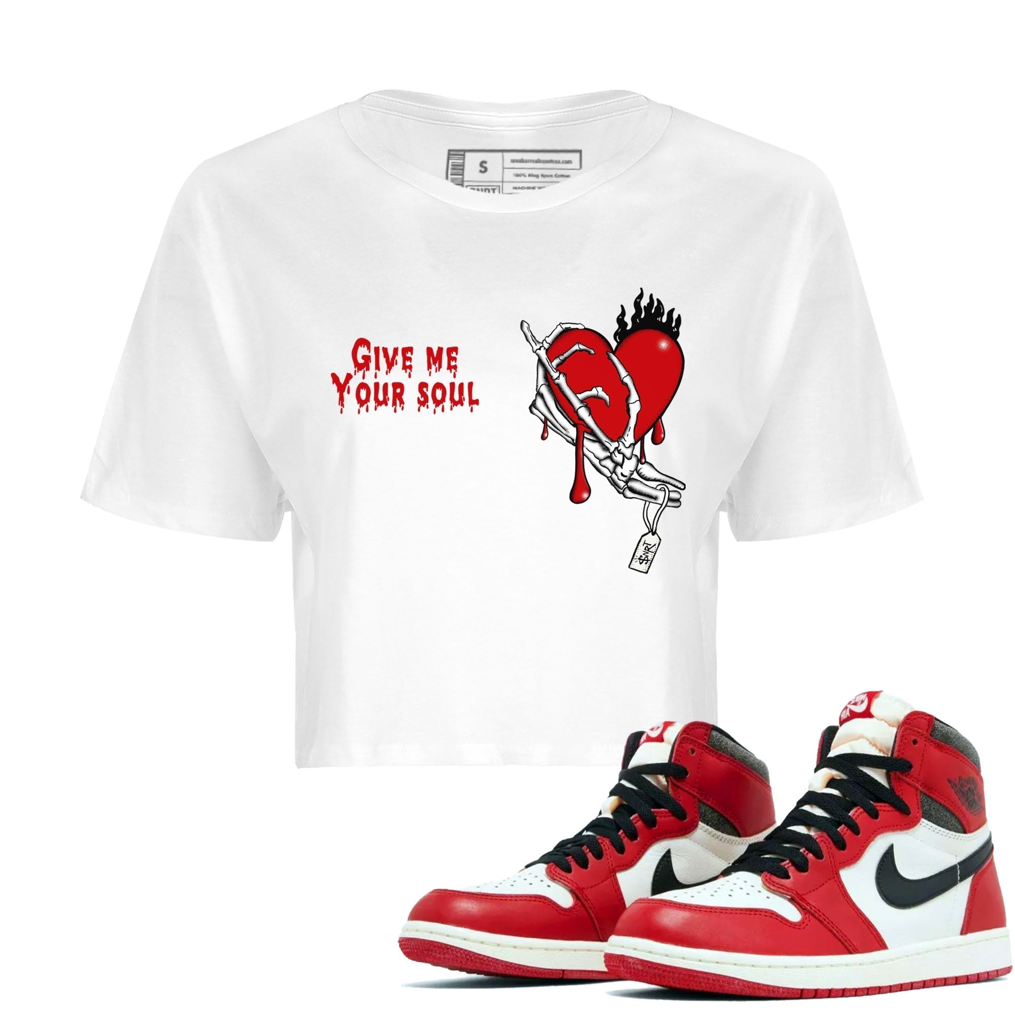 Give Me Your Soul snkmatch Women's Top - Air Jordan 1 Lost & Found