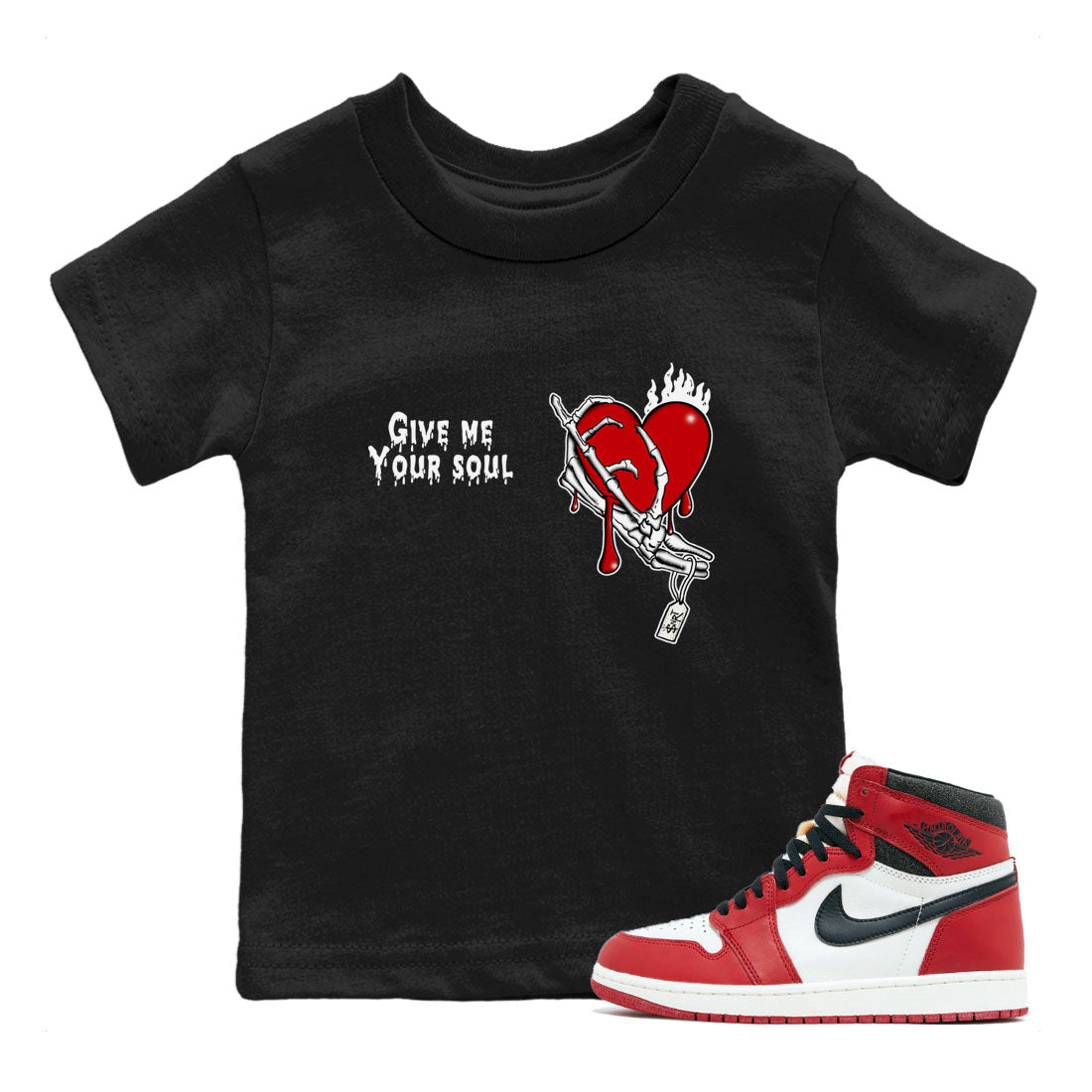 Give Me Your Soul snkmatch Tees Kids - Air Jordan 1 Lost & Found