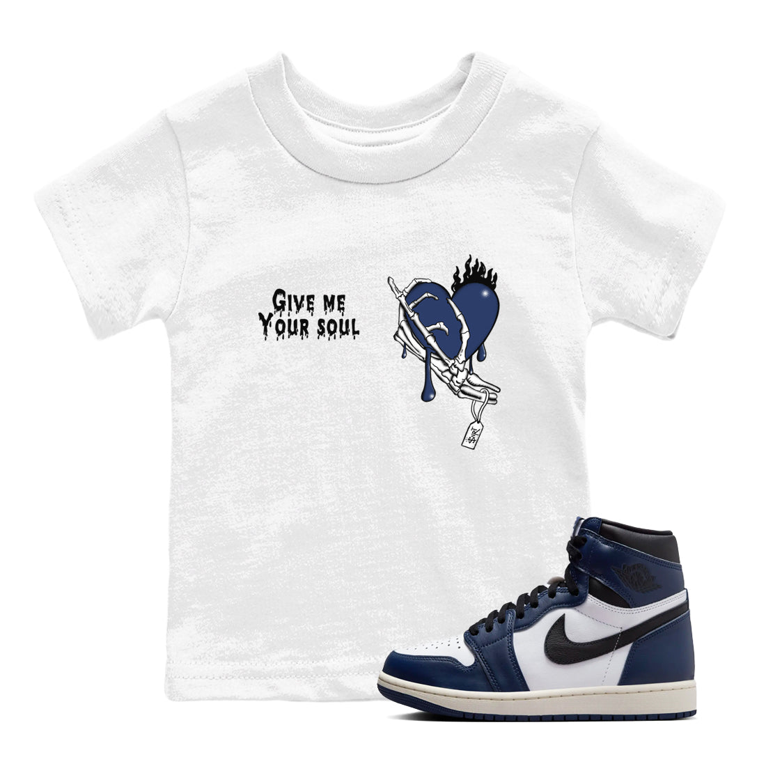 Give Me Your Soul snkmatch Tees Kids - Air Jordan 1 Midnight Navy