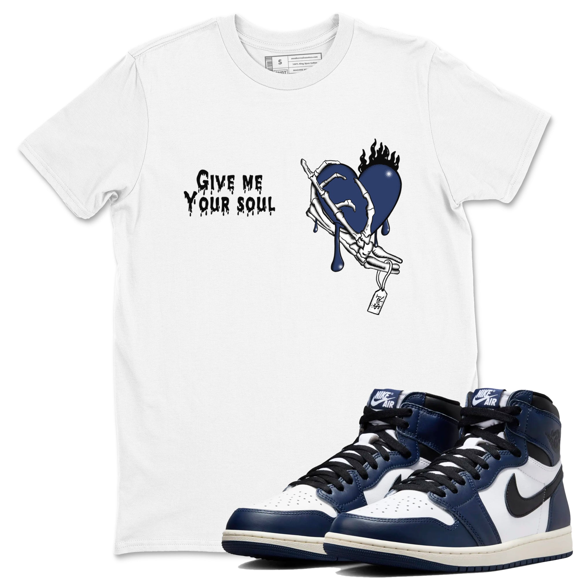Give Me Your Soul snkmatch Tees - Air Jordan 1 Midnight Navy