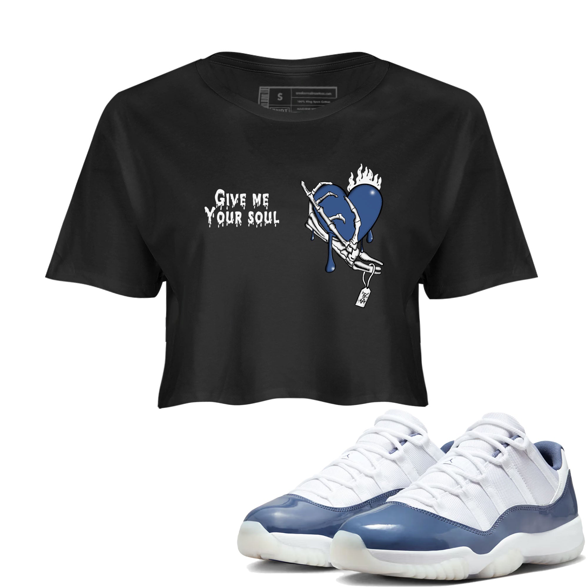 Give Me Your Soul snkmatch Women's Top - Air Jordan 11 Diffused Blue