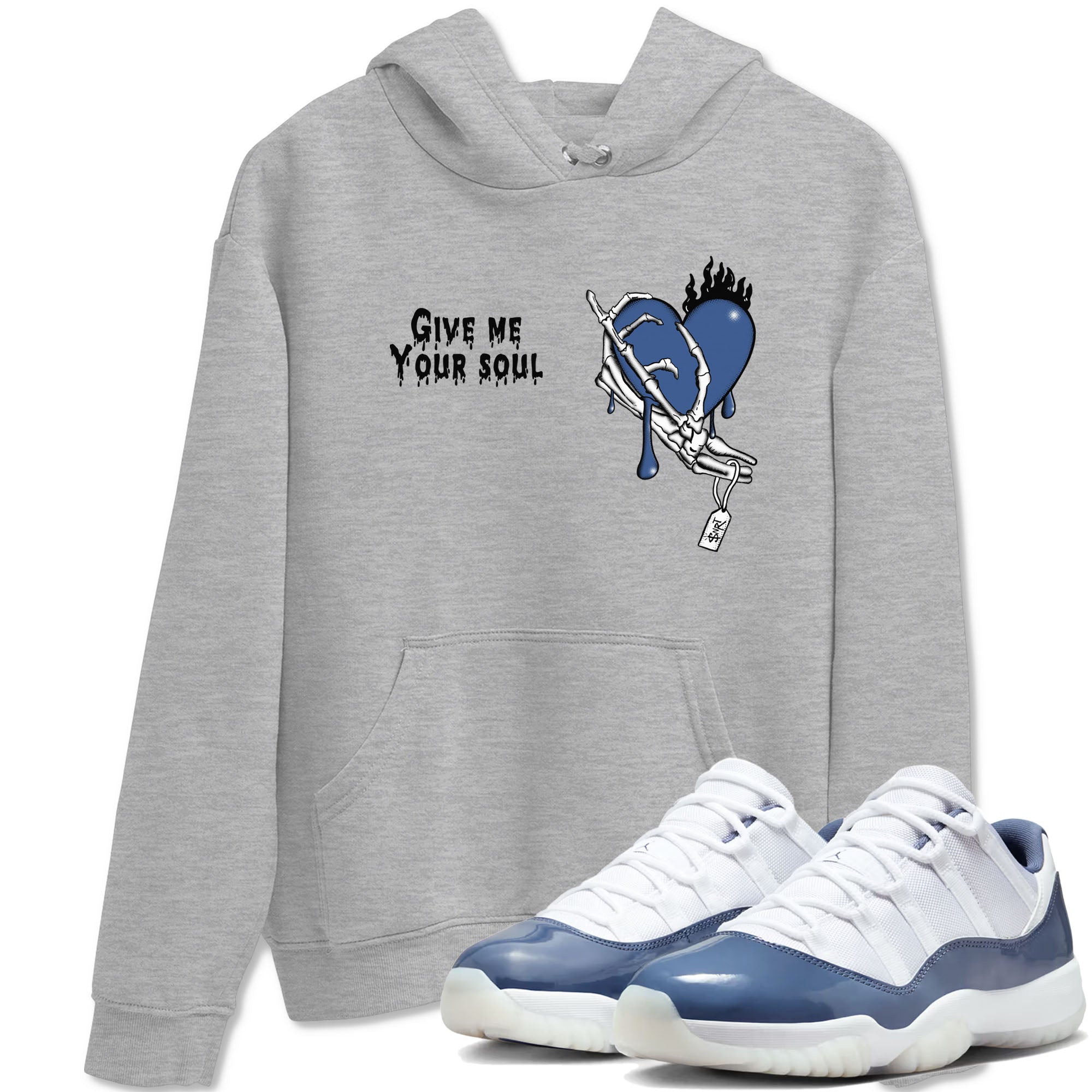 Give Me Your Soul snkmatch Tees - Air Jordan 11 Diffused Blue