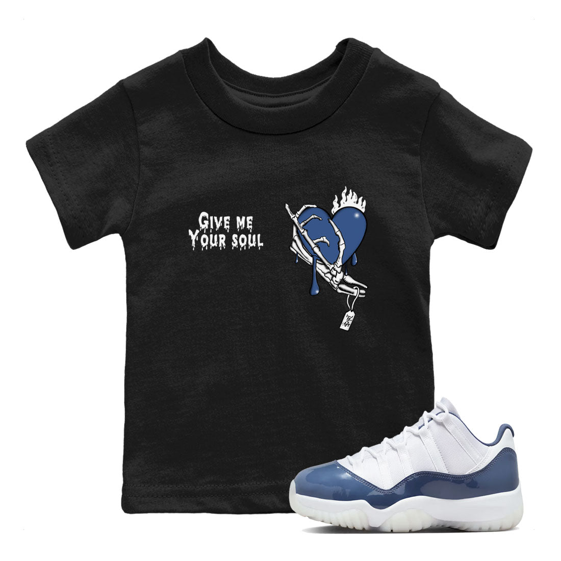 Give Me Your Soul snkmatch Tees Kids - Air Jordan 11 Diffused Blue
