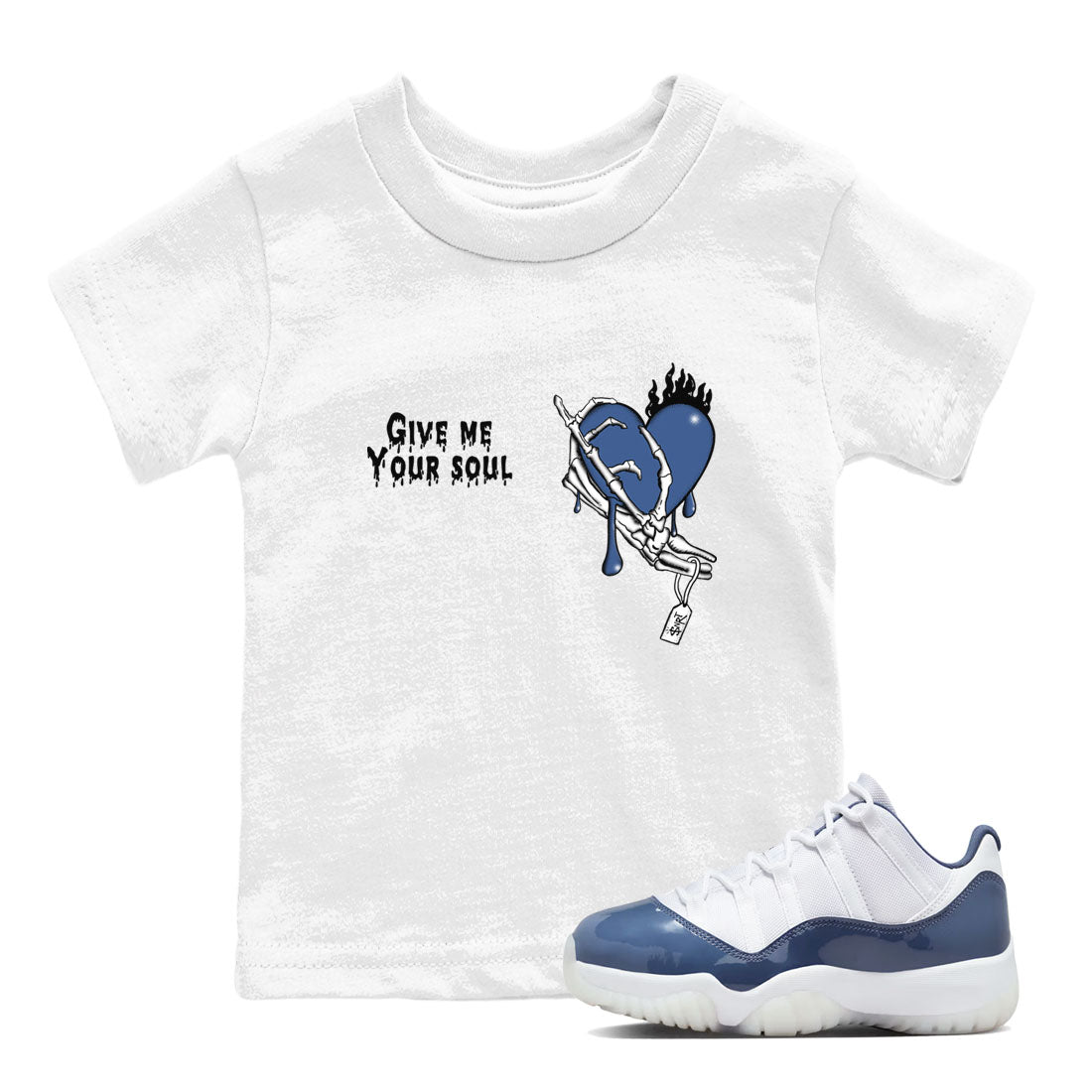 Give Me Your Soul snkmatch Tees Kids - Air Jordan 11 Diffused Blue