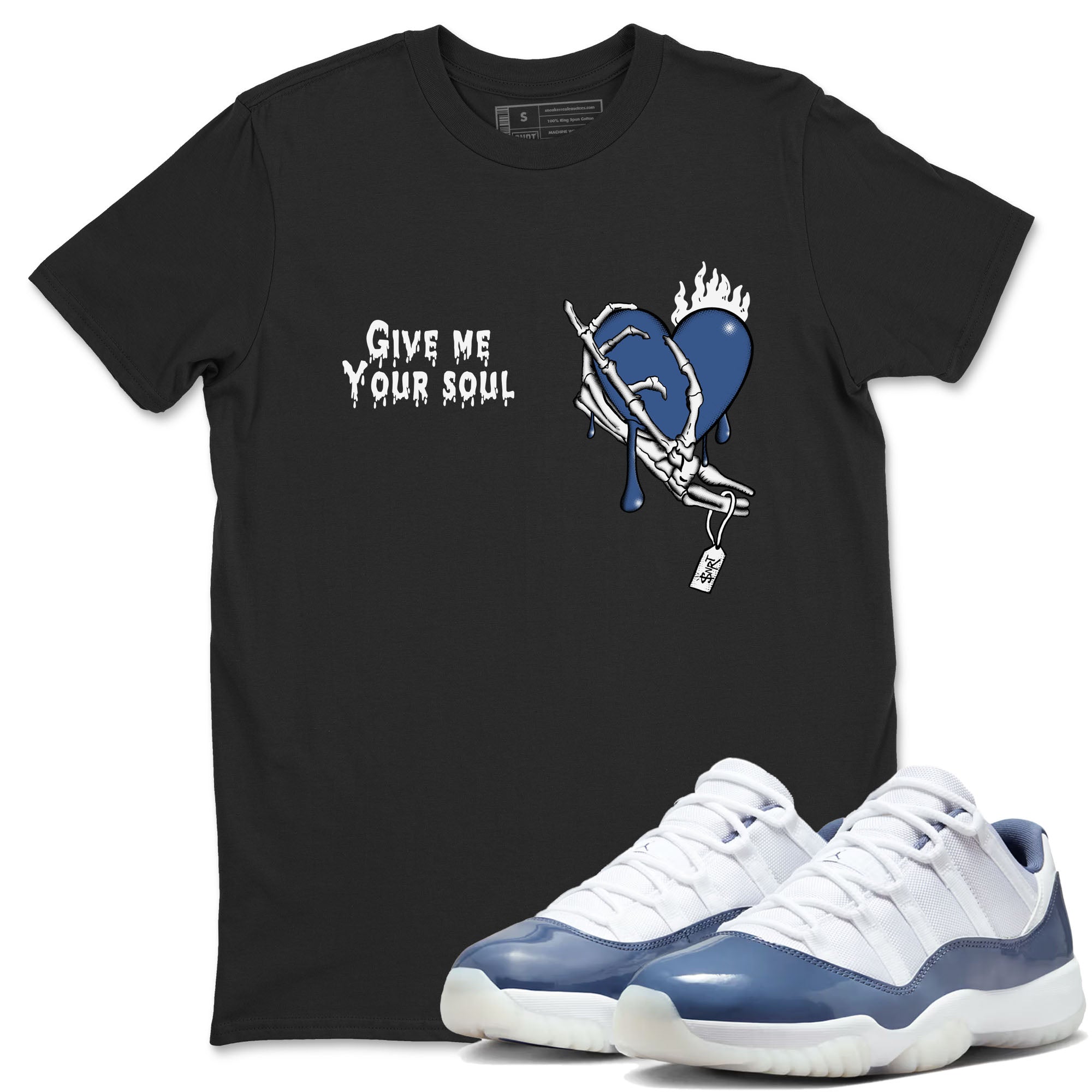 Give Me Your Soul snkmatch Tees - Air Jordan 11 Diffused Blue