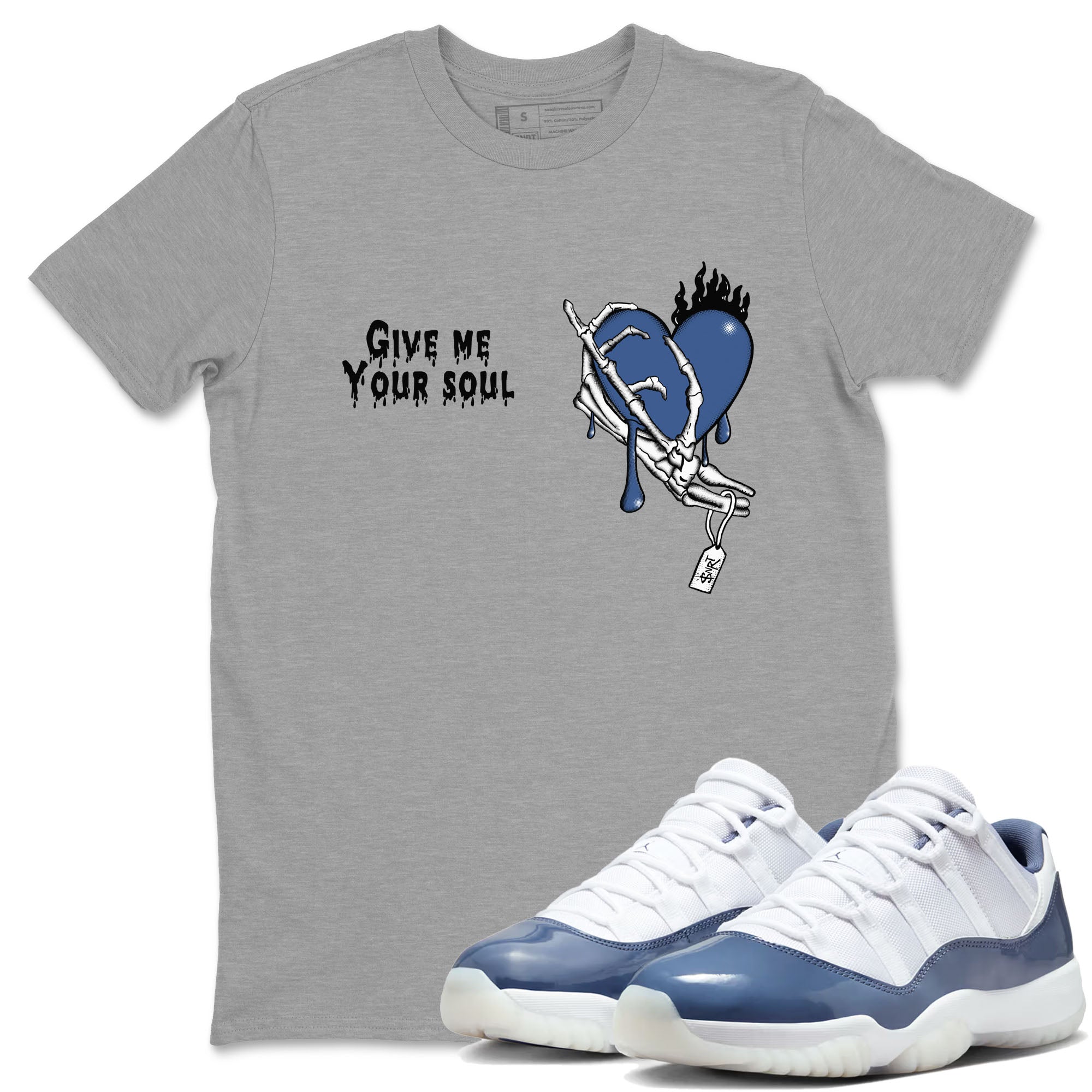 Give Me Your Soul snkmatch Tees - Air Jordan 11 Diffused Blue