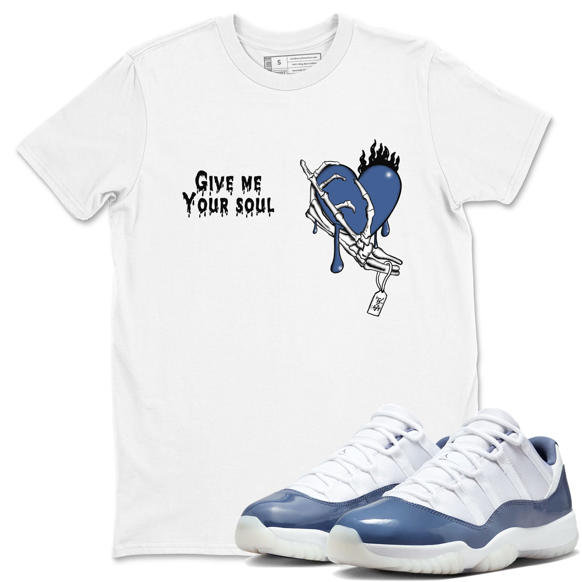 Give Me Your Soul snkmatch Tees - Air Jordan 11 Diffused Blue