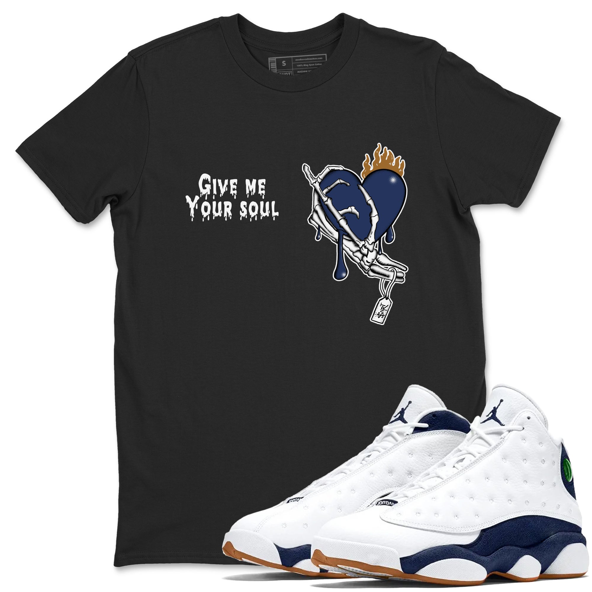 Give Me Your Soul snkmatch Tees - Air Jordan 13 Midnight Navy