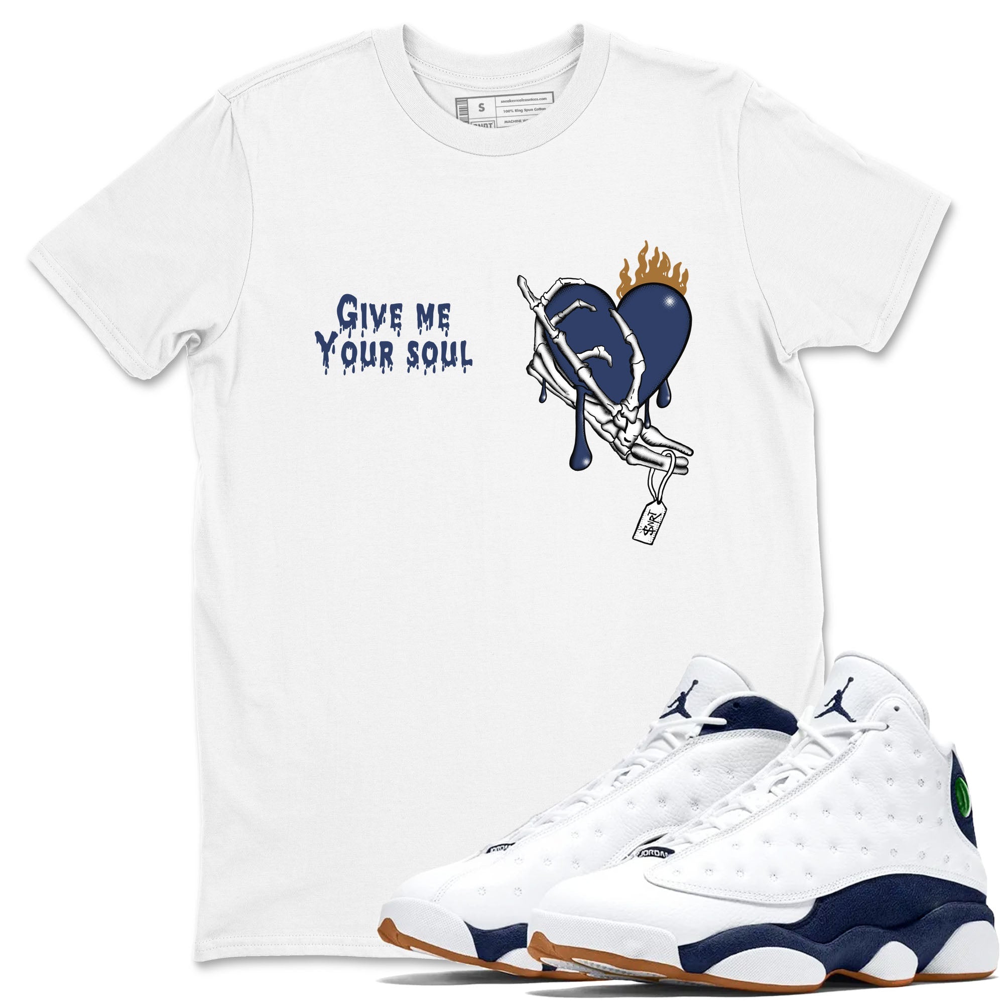 Give Me Your Soul snkmatch Tees - Air Jordan 13 Midnight Navy