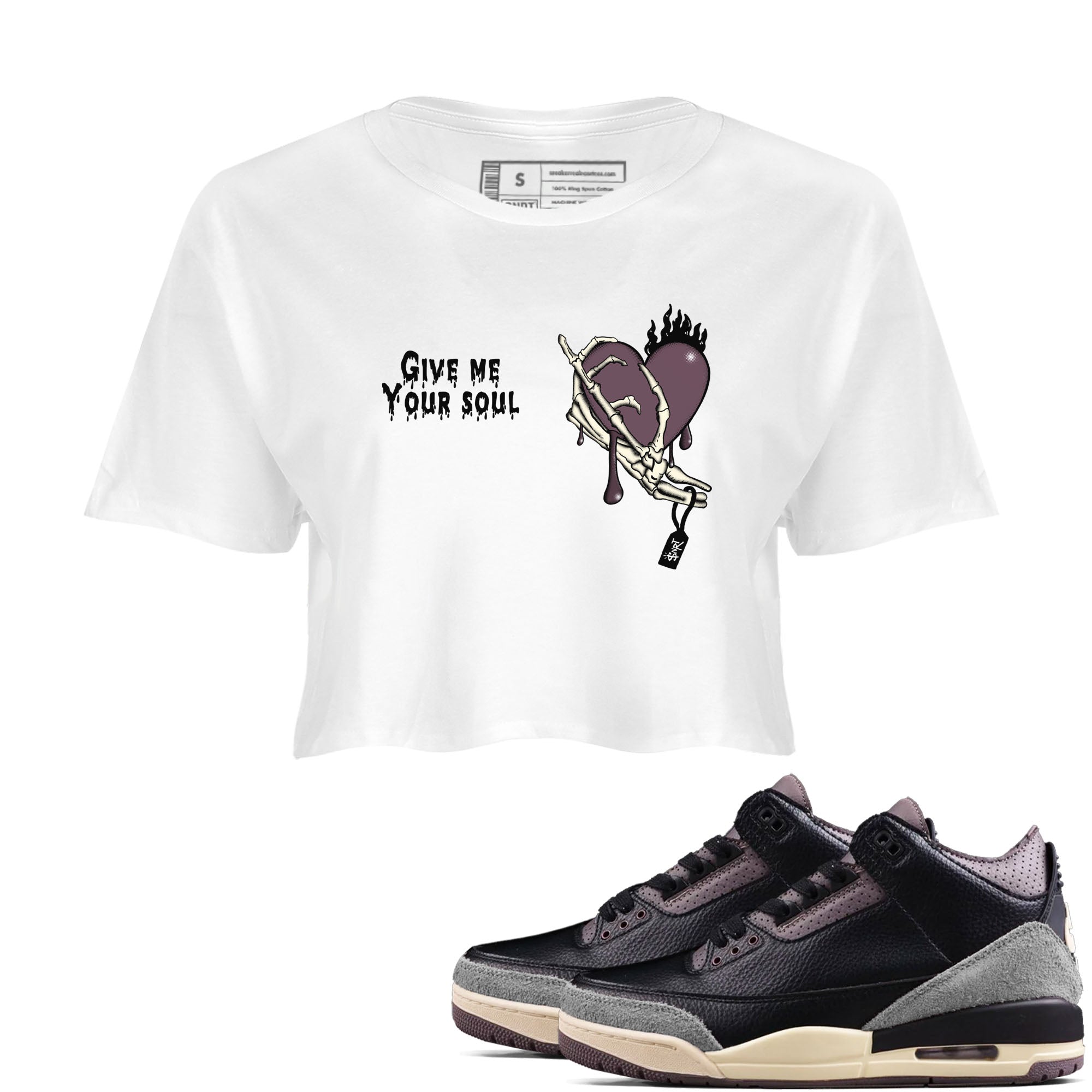 Give Me Your Soul snkmatch Women's Top - Air Jordan 3 A Ma Maniere x Black