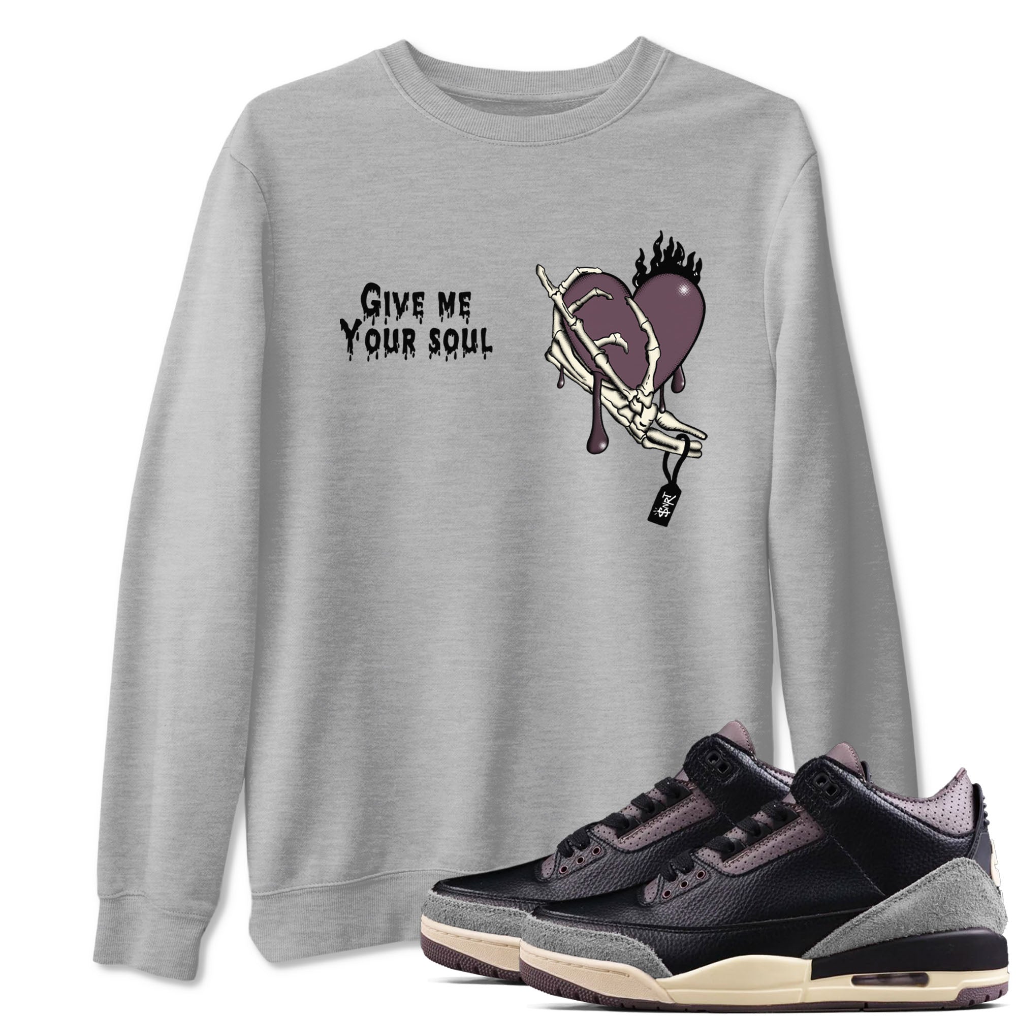 Give Me Your Soul snkmatch Tees - Air Jordan 3 A Ma Maniere x Black