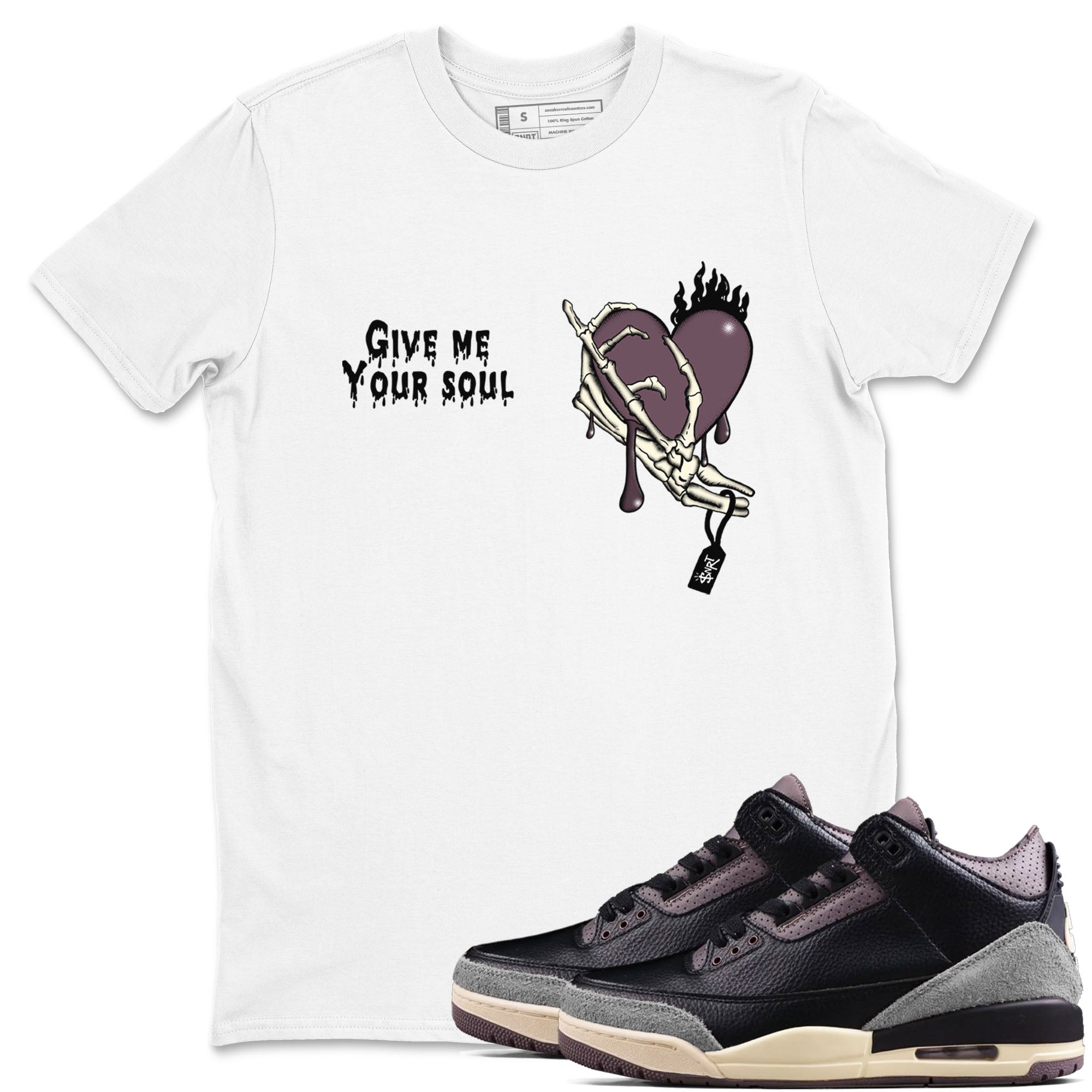 Give Me Your Soul snkmatch Tees - Air Jordan 3 A Ma Maniere x Black