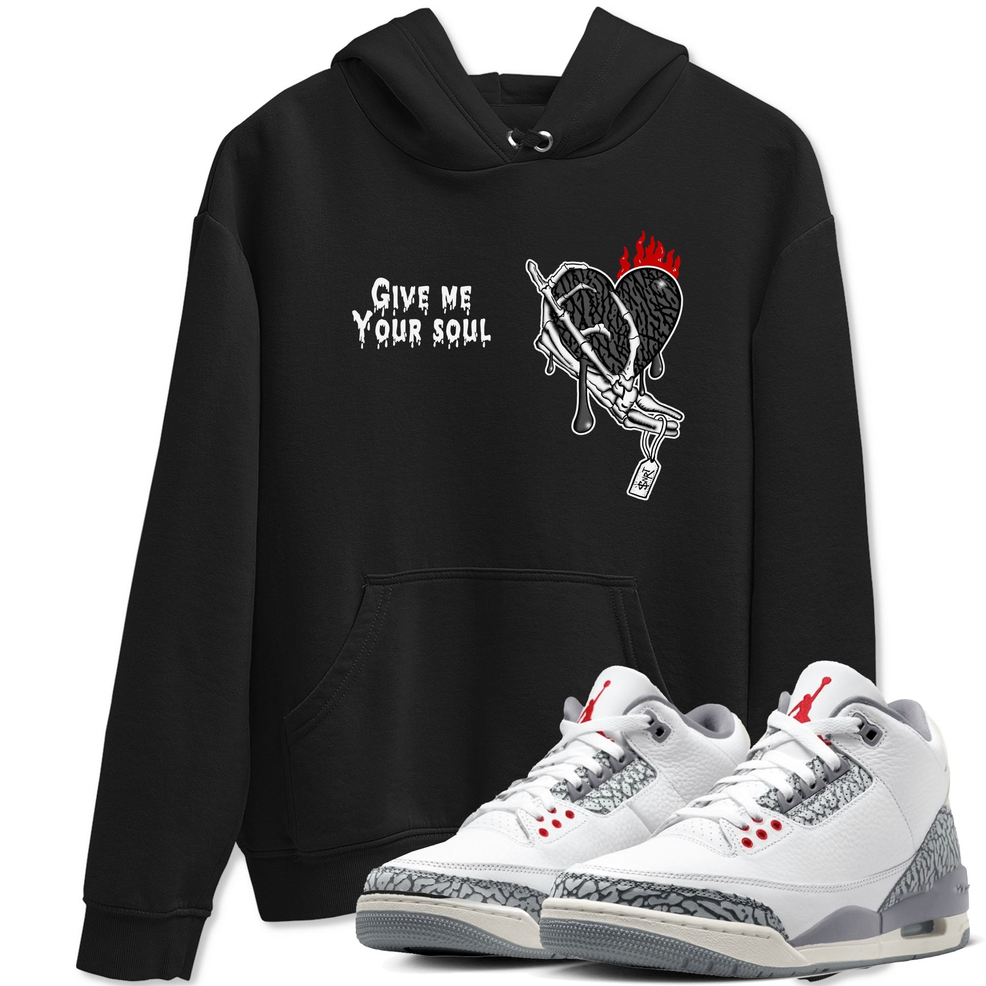 Give Me Your Soul snkmatch Tees - Air Jordan 3 Cement Grey