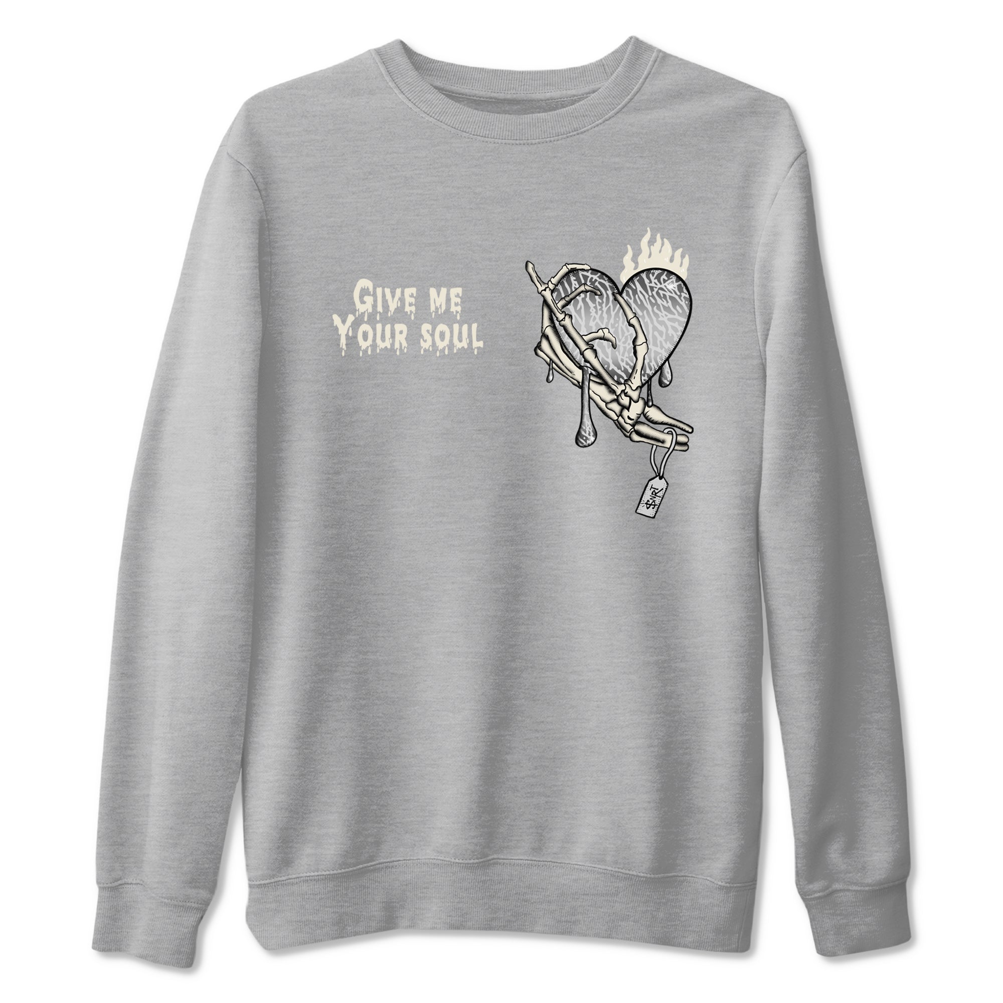 Give Me Your Soul snkmatch Tees - Air Jordan 3 Sail and Cement Grey