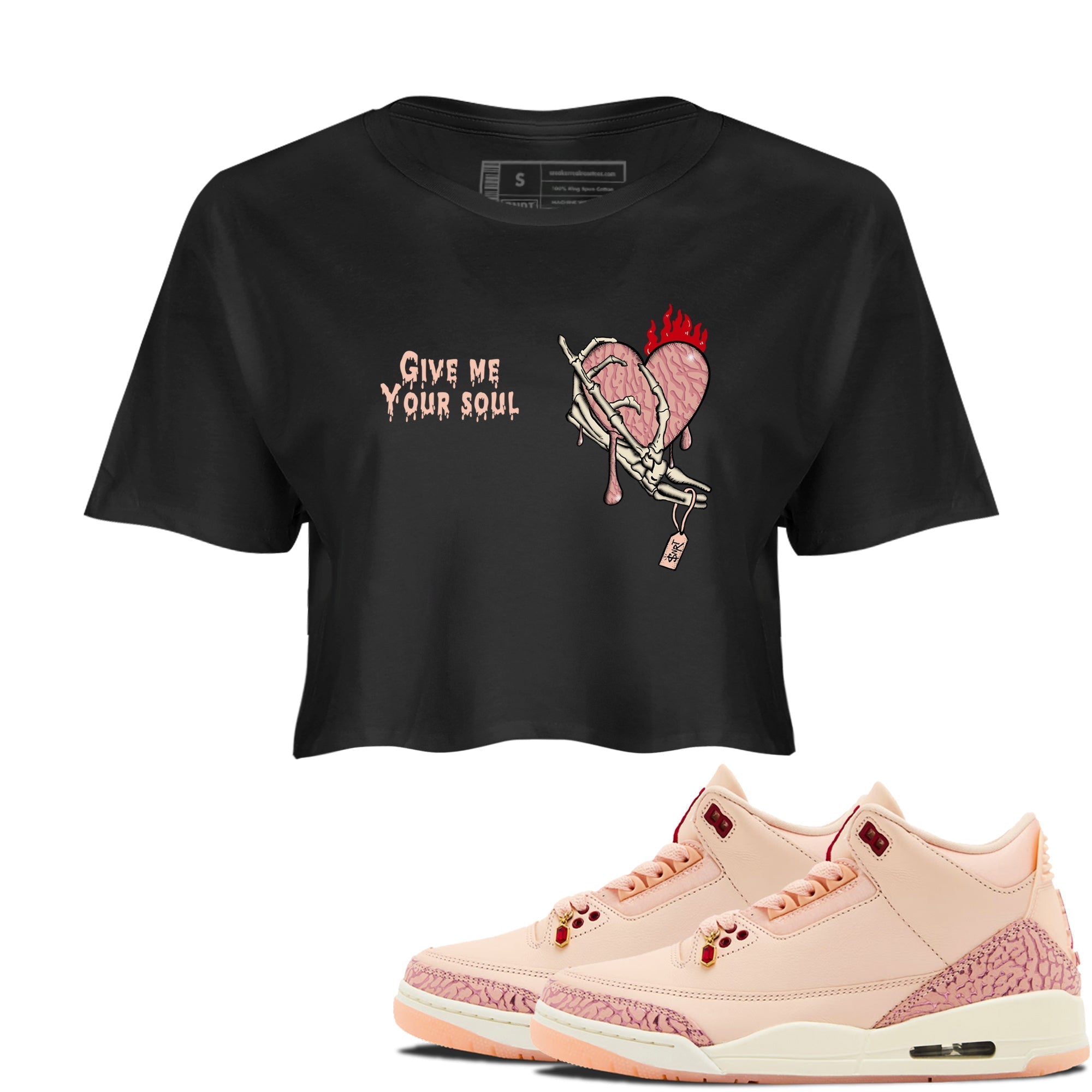 Give Me Your Soul snkmatch Women's Top - Air Jordan 3 Valentines Day