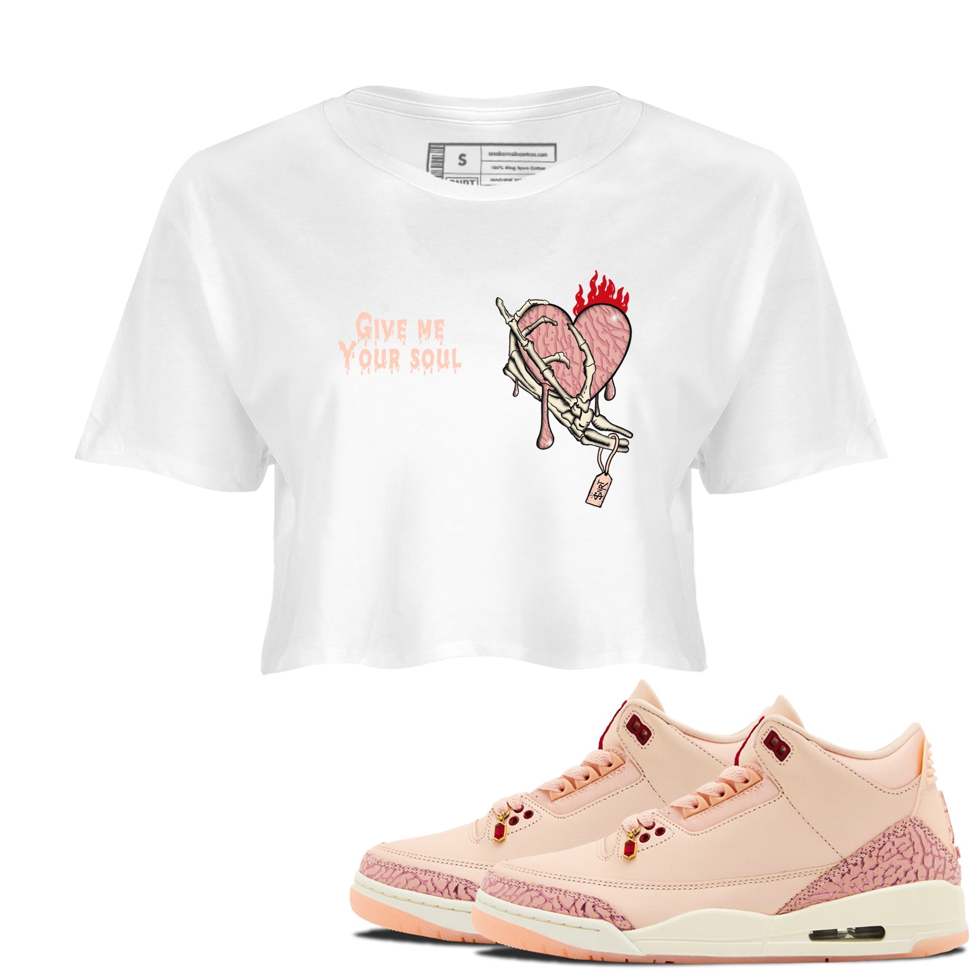 Give Me Your Soul snkmatch Women's Top - Air Jordan 3 Valentines Day