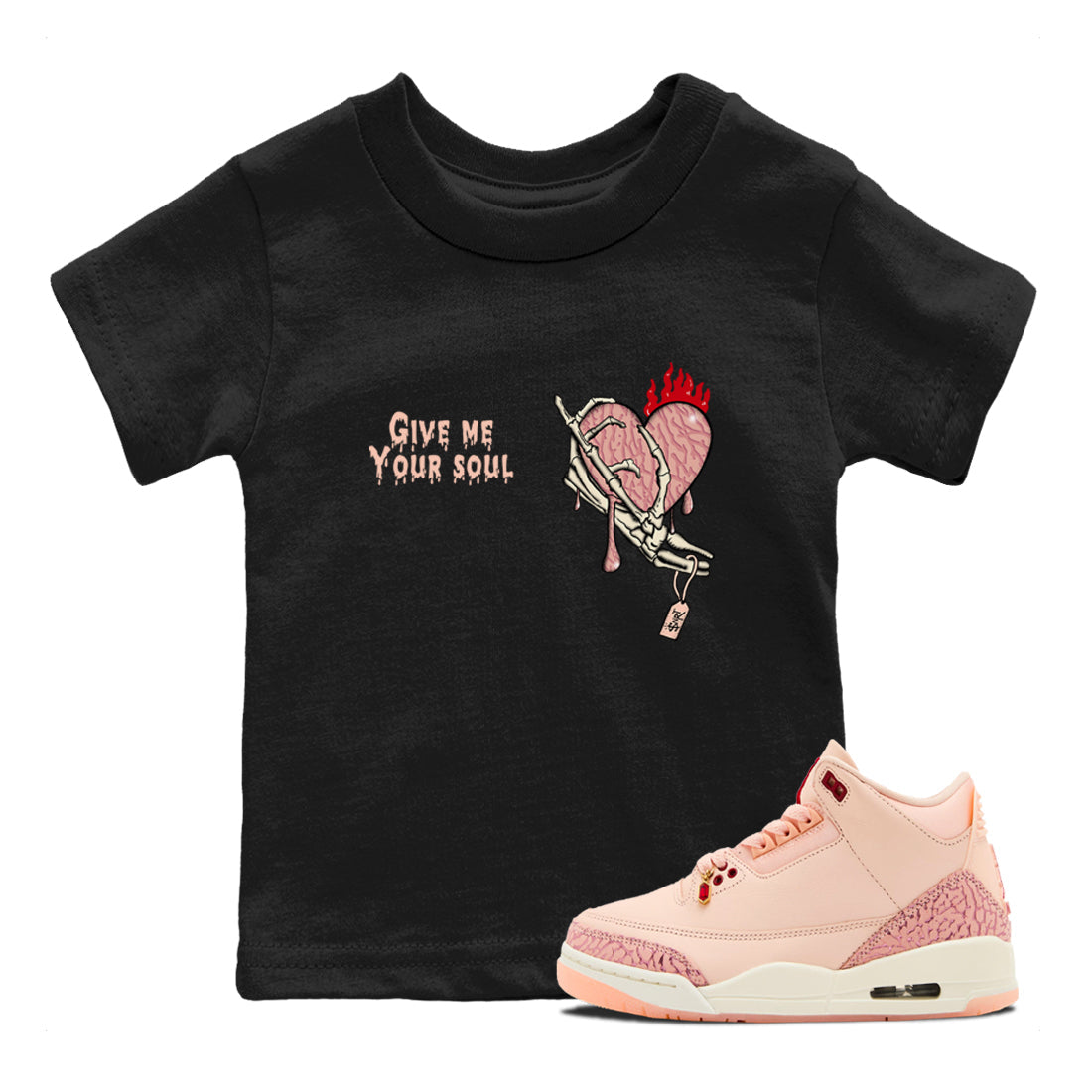 Give Me Your Soul snkmatch Tees Kids - Air Jordan 3 Valentines Day