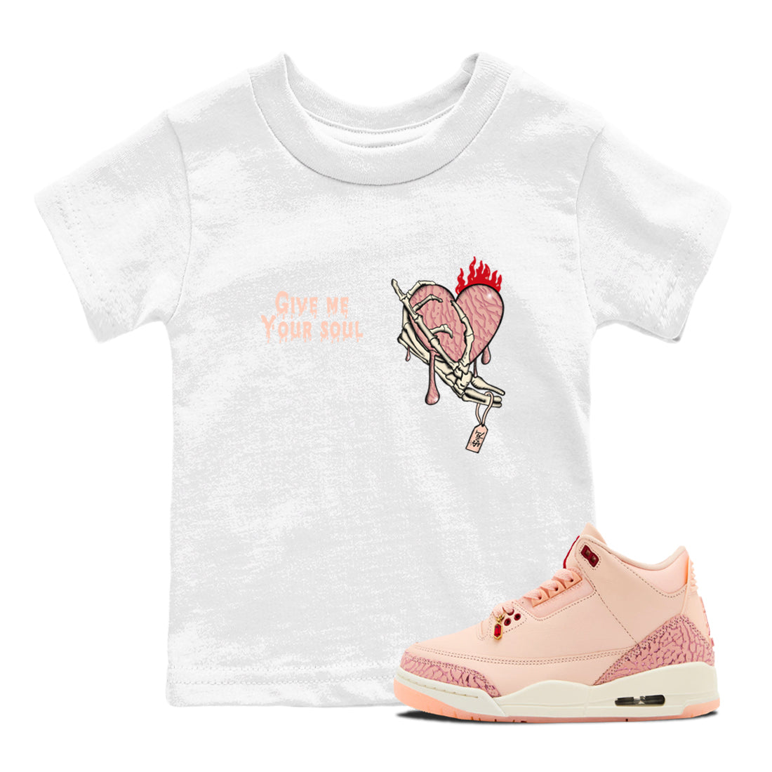 Give Me Your Soul snkmatch Tees Kids - Air Jordan 3 Valentines Day