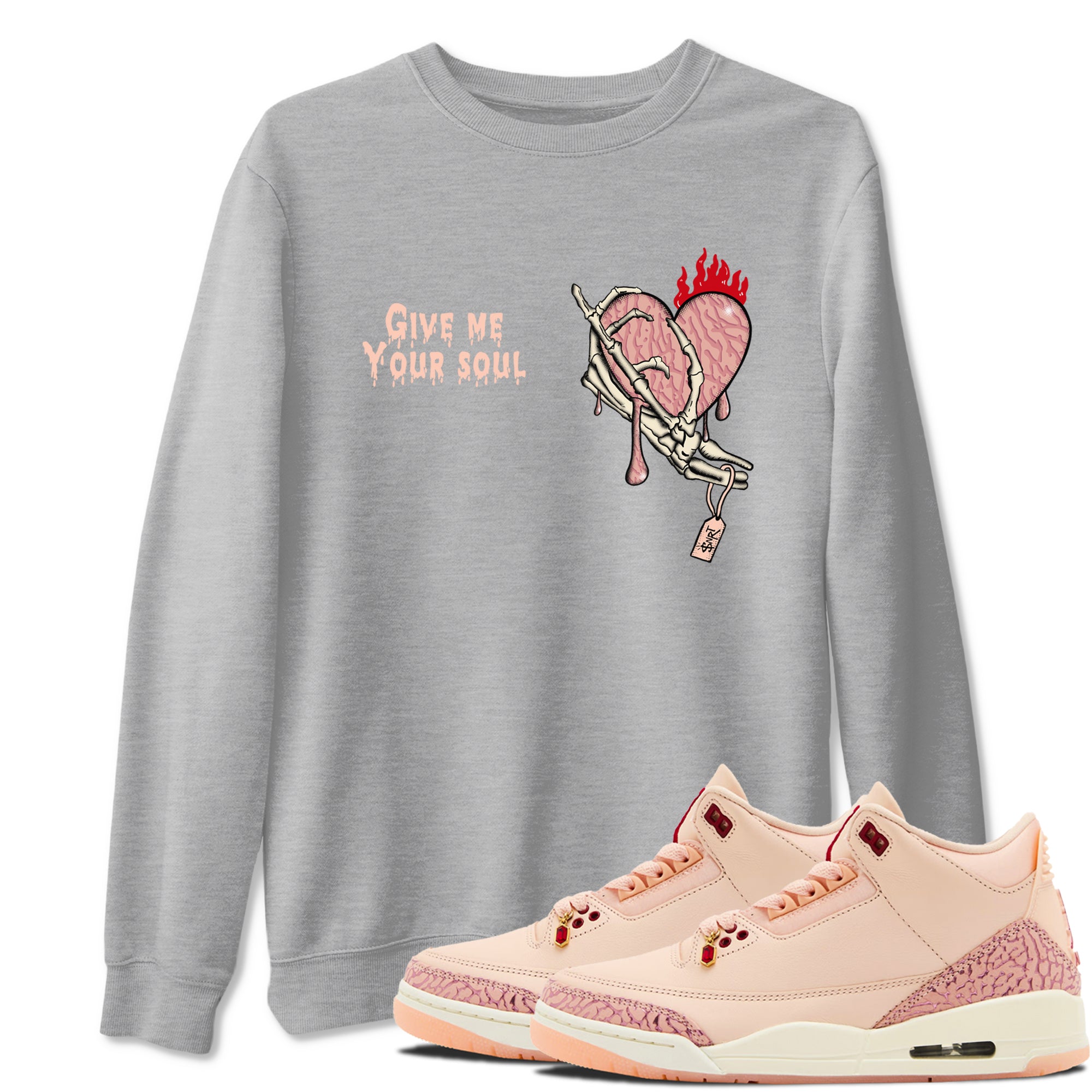 Give Me Your Soul snkmatch Tees - Air Jordan 3 Valentines Day