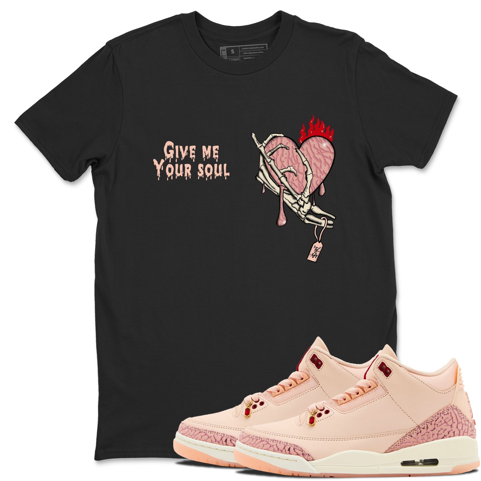 Give Me Your Soul snkmatch Tees - Air Jordan 3 Valentines Day