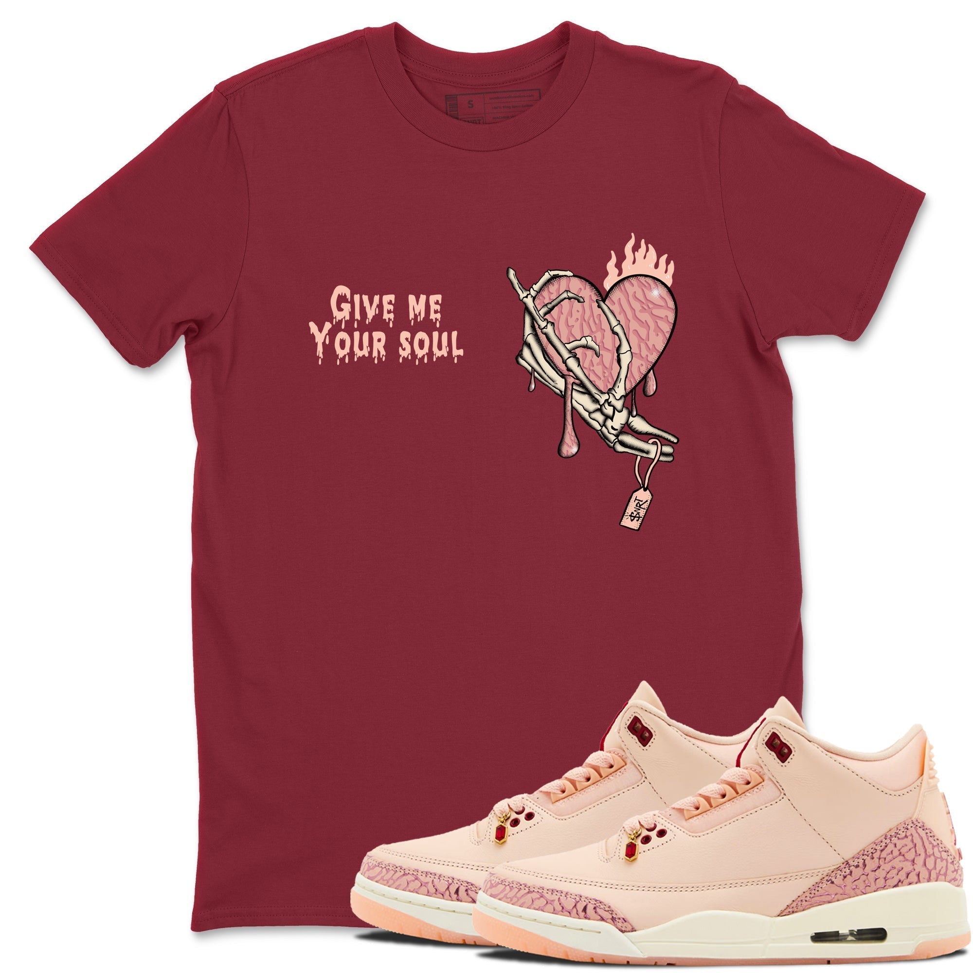 Give Me Your Soul snkmatch Tees - Air Jordan 3 Valentines Day