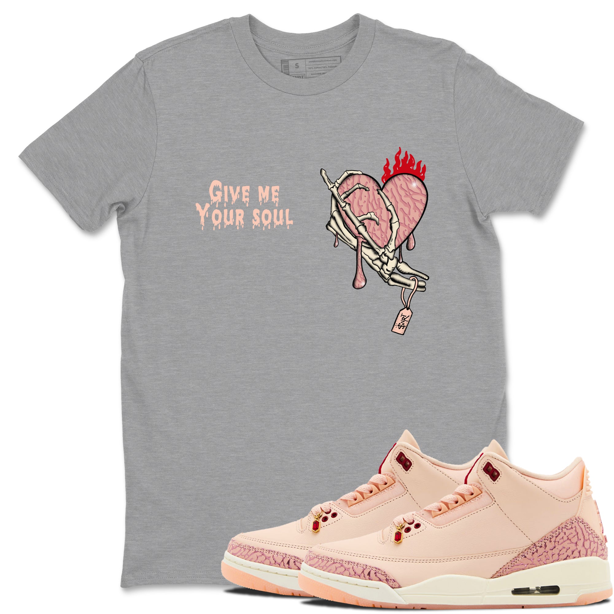 Give Me Your Soul snkmatch Tees - Air Jordan 3 Valentines Day