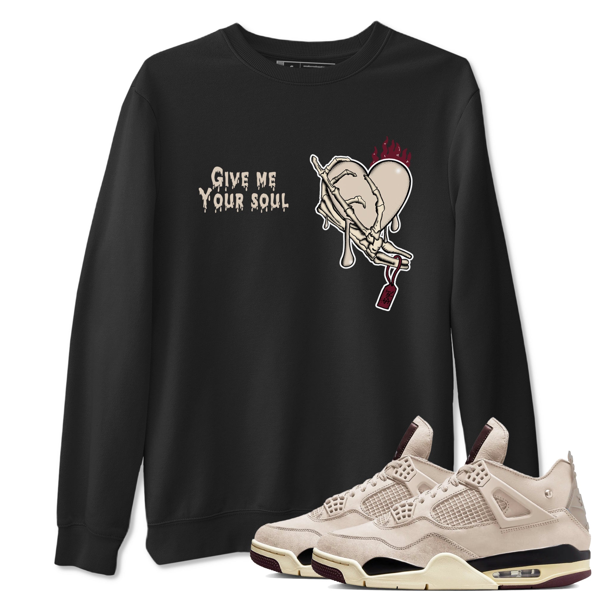 Give Me Your Soul snkmatch Tees - Air Jordan 4 A Ma Maniere x Fossil Stone